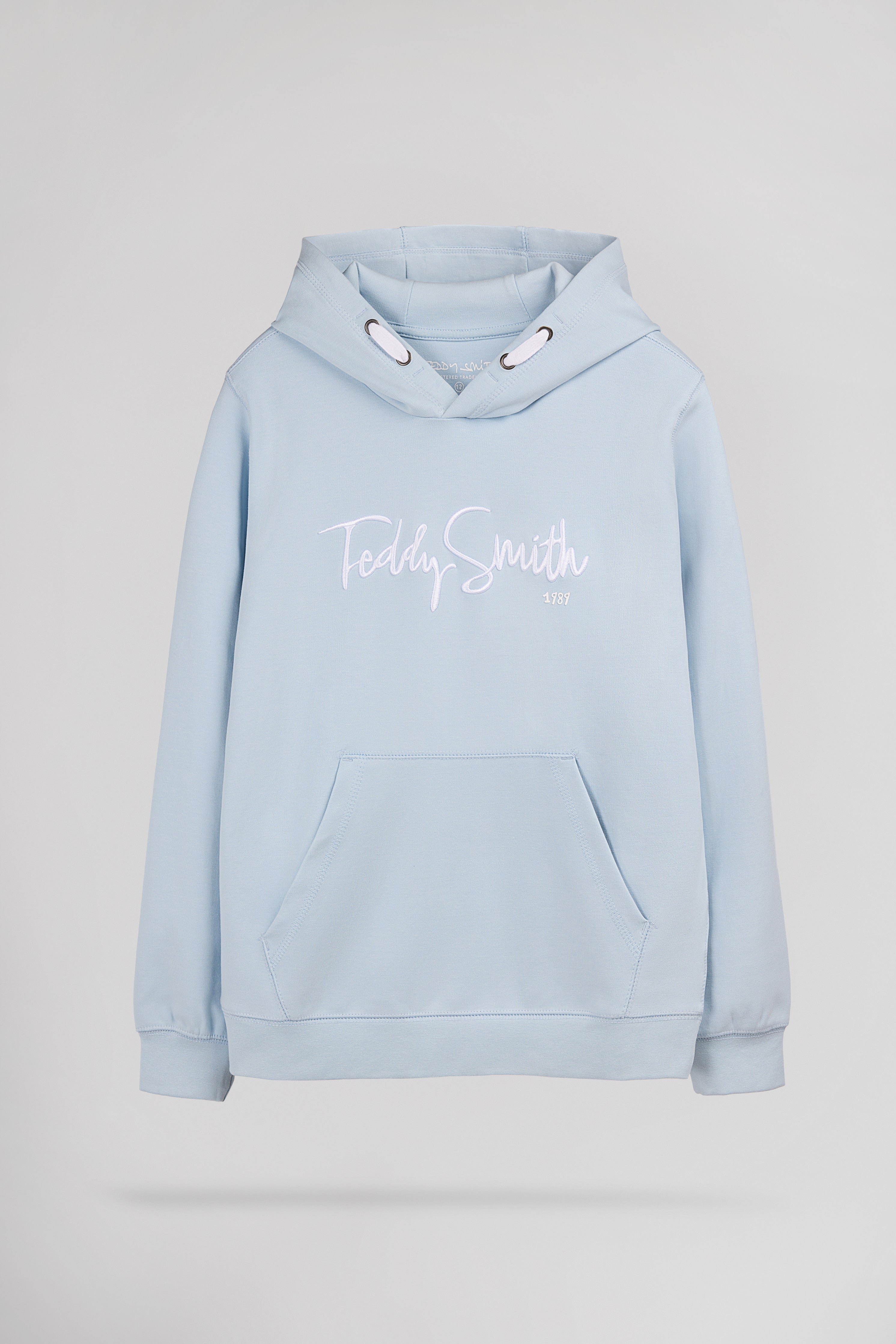 Teddy Smith S-Evry Hoody sweat garçon bleu pastel coton