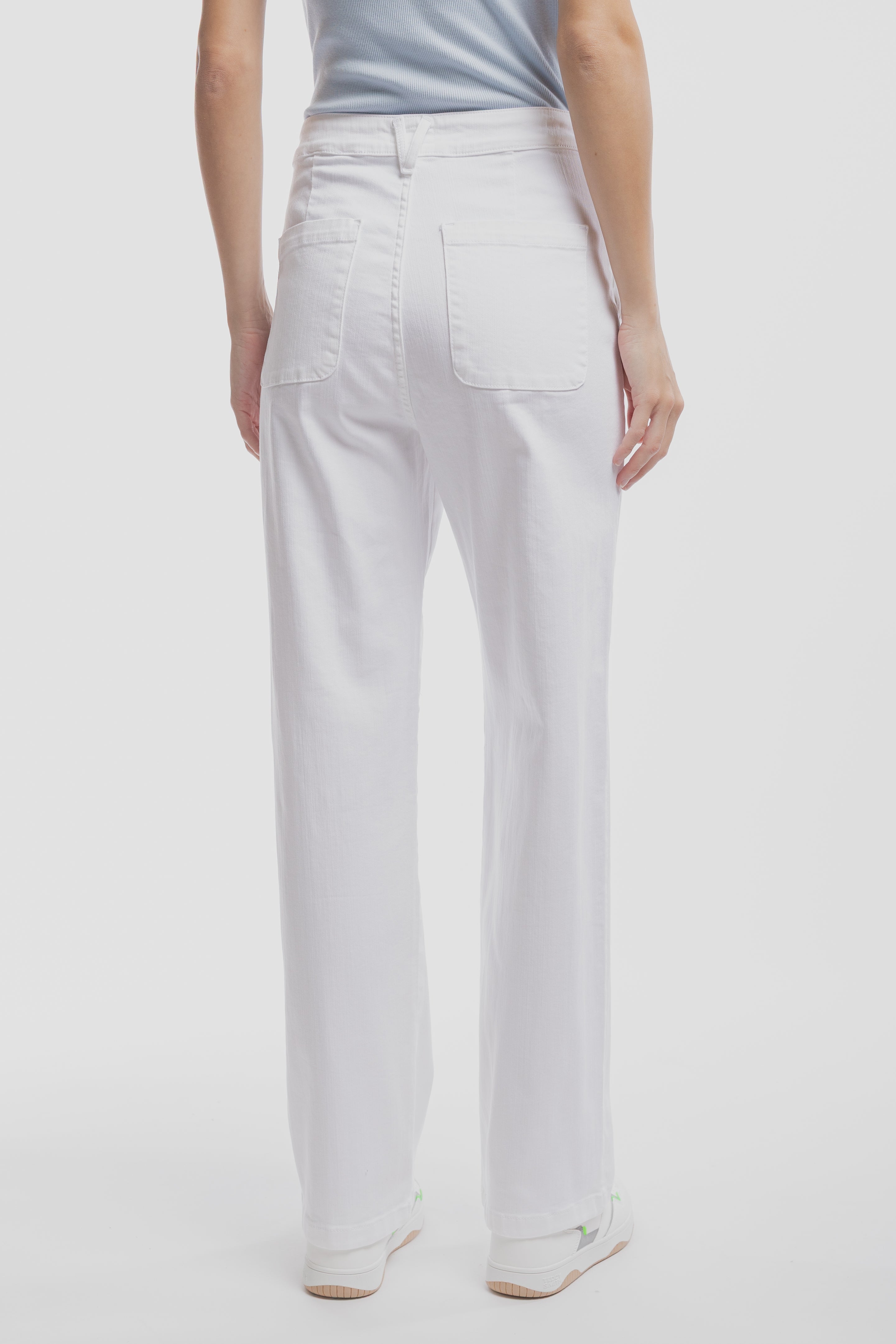 Teddy Smith P-Marina White jean large femme blanc taille haute