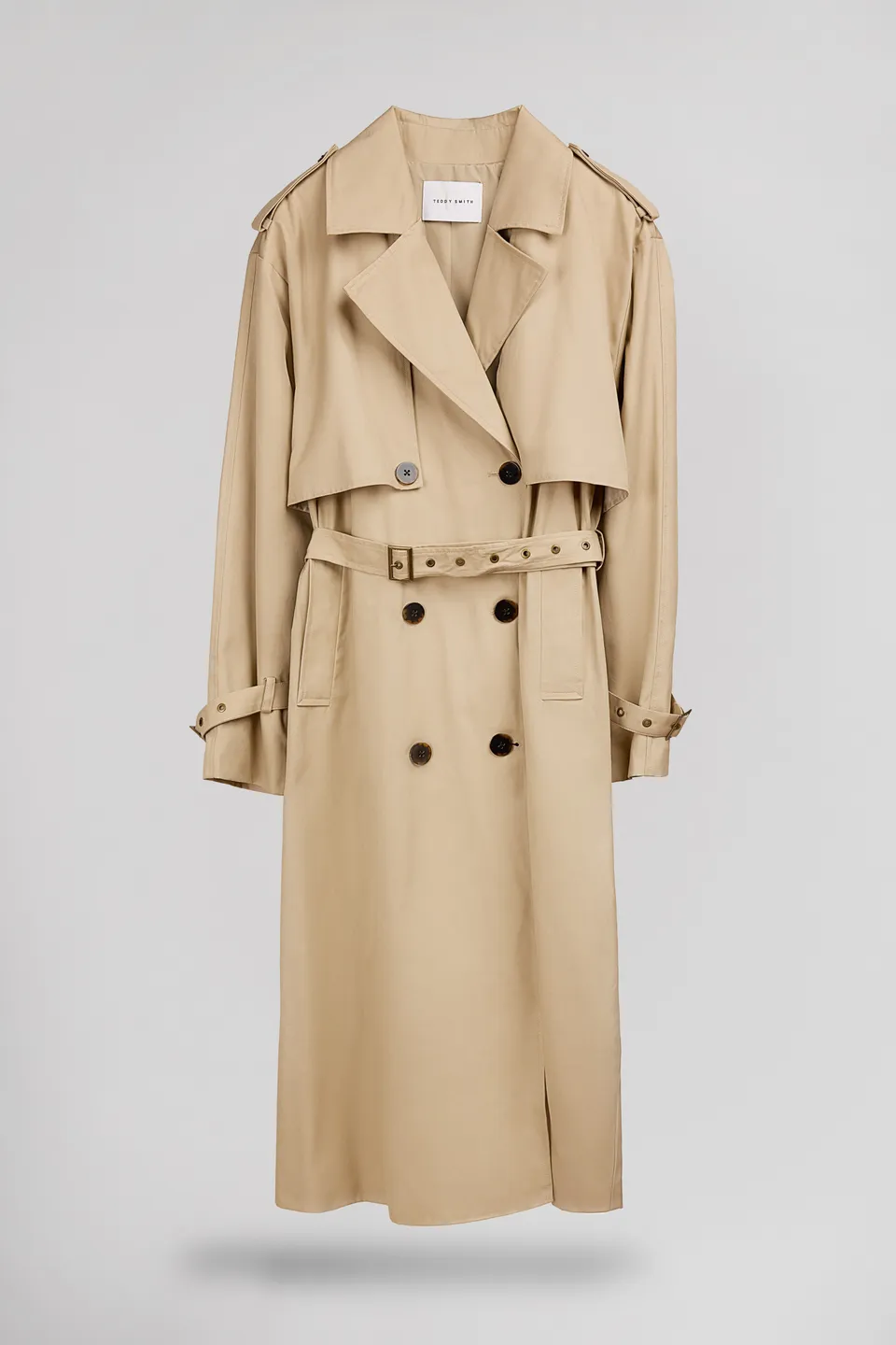 Teddy Smith M-Blair trench femme Sable Doré coton long