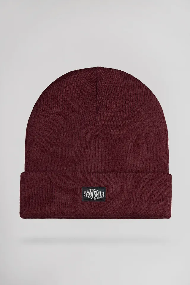 Teddy Smith B-Neo bonnet bordeaux foncé 100% acrylique
