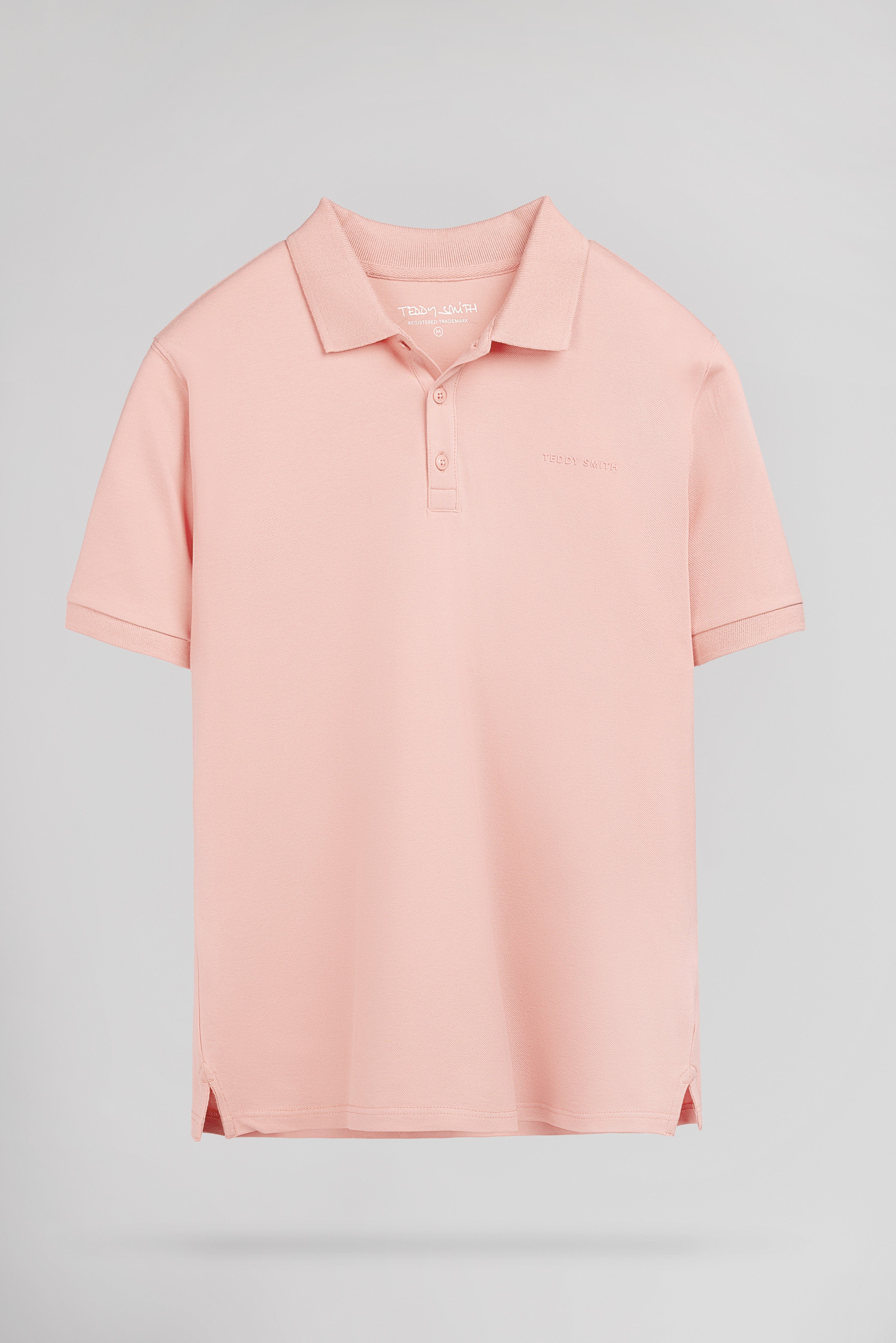 Teddy Smith P-Alban MC polo rose pastel piqué