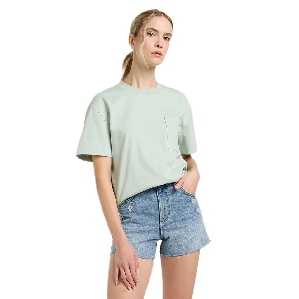 Lee Pocket Tee T-shirt Femme Mauve Douce Coupe Décontractée