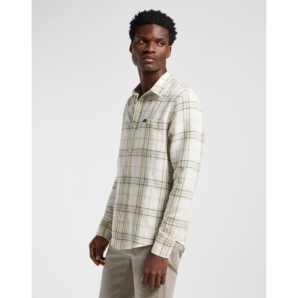 Lee Leesure Shirt chemise homme sauge coton lin