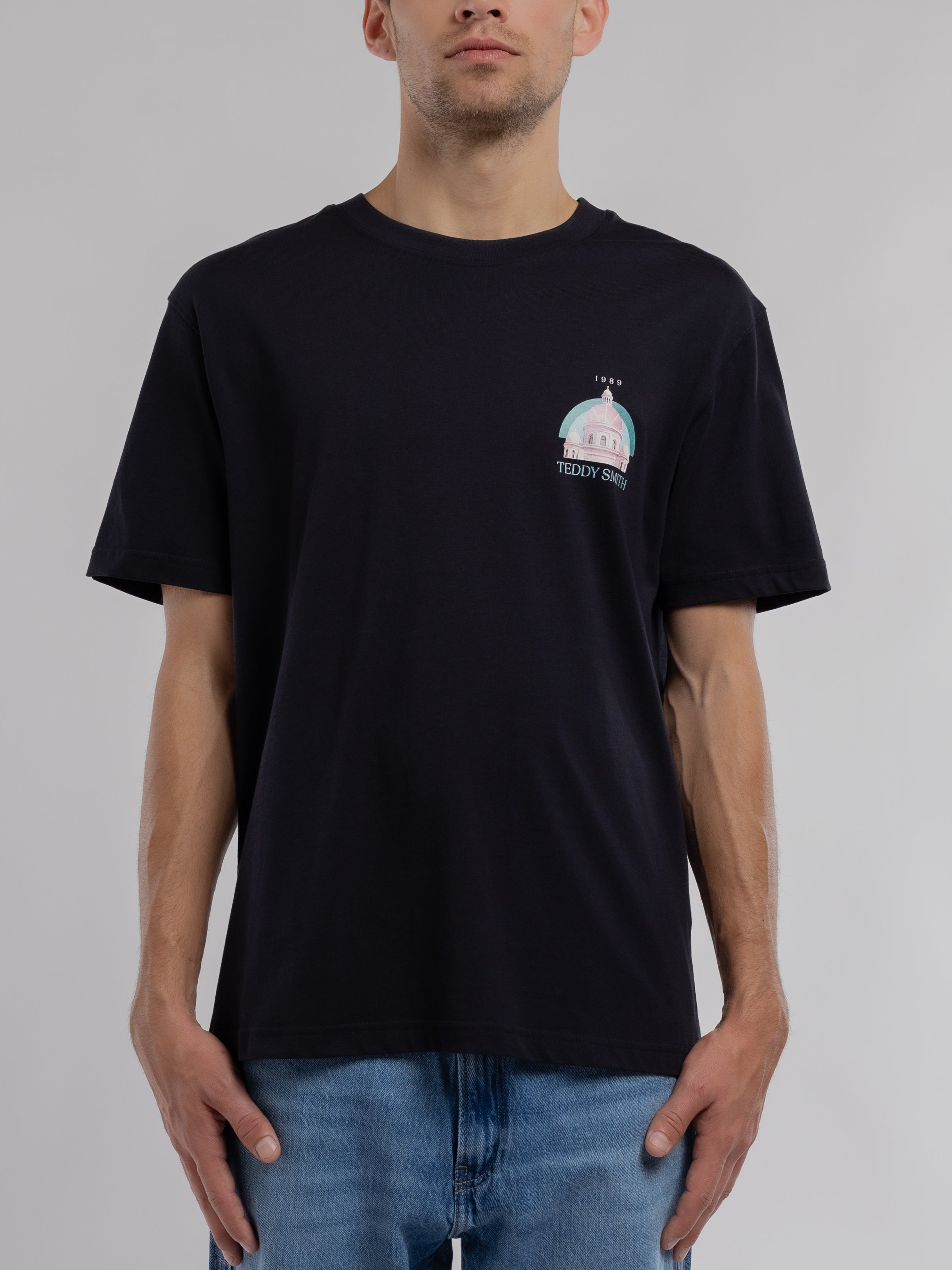 Teddy Smith T-Andrew MC t-shirt ample Dark Navy col rond