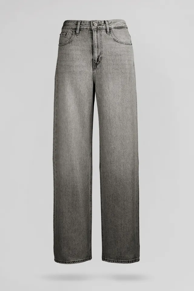 Teddy Smith P-Electra Grey jean droit gris taille haute