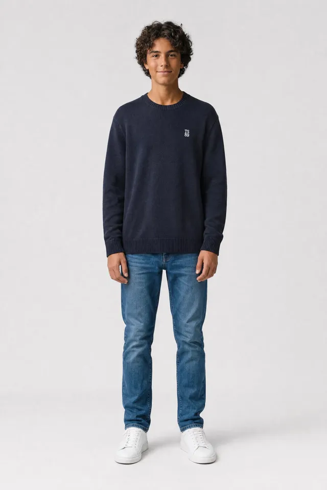Teddy Smith P-Jimmy JR pull garçon total navy coton
