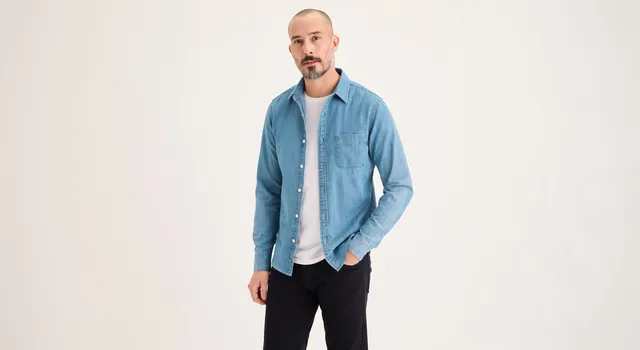 Dockers Original Shirt chemise bleue Slim boutonnée