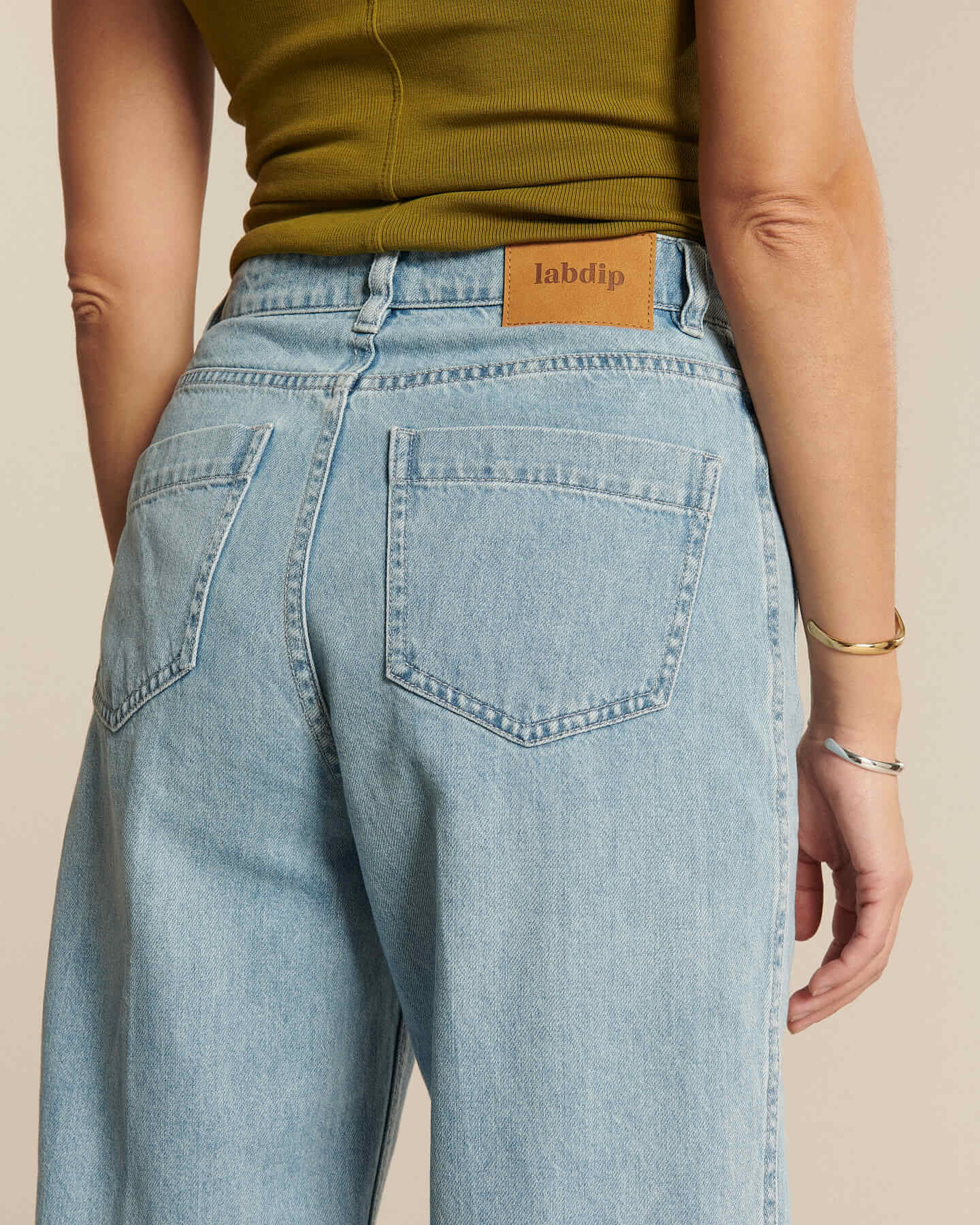 Labdip Samuel IN 09 jean taille haute dusty blue