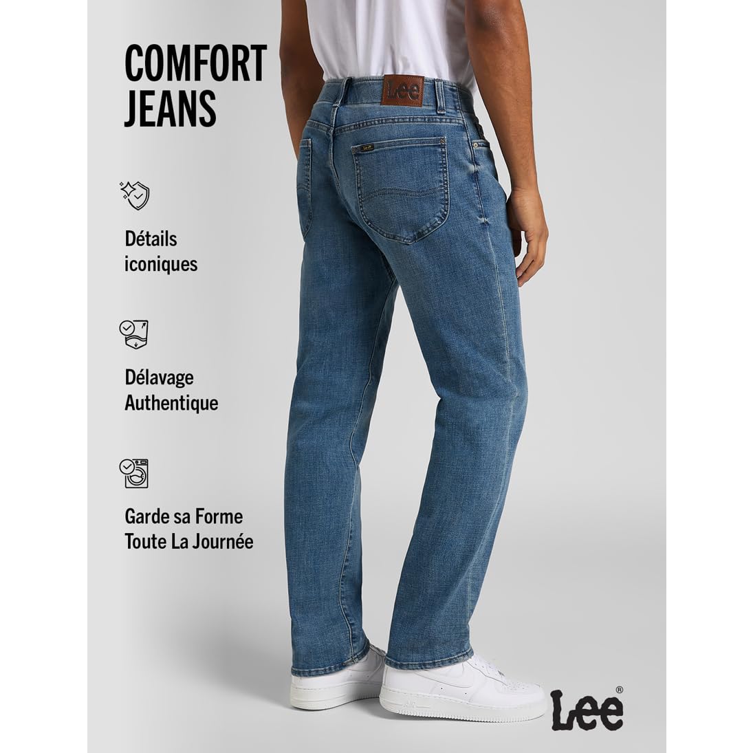 Lee MVP jean droit homme 42W/36L toile denim