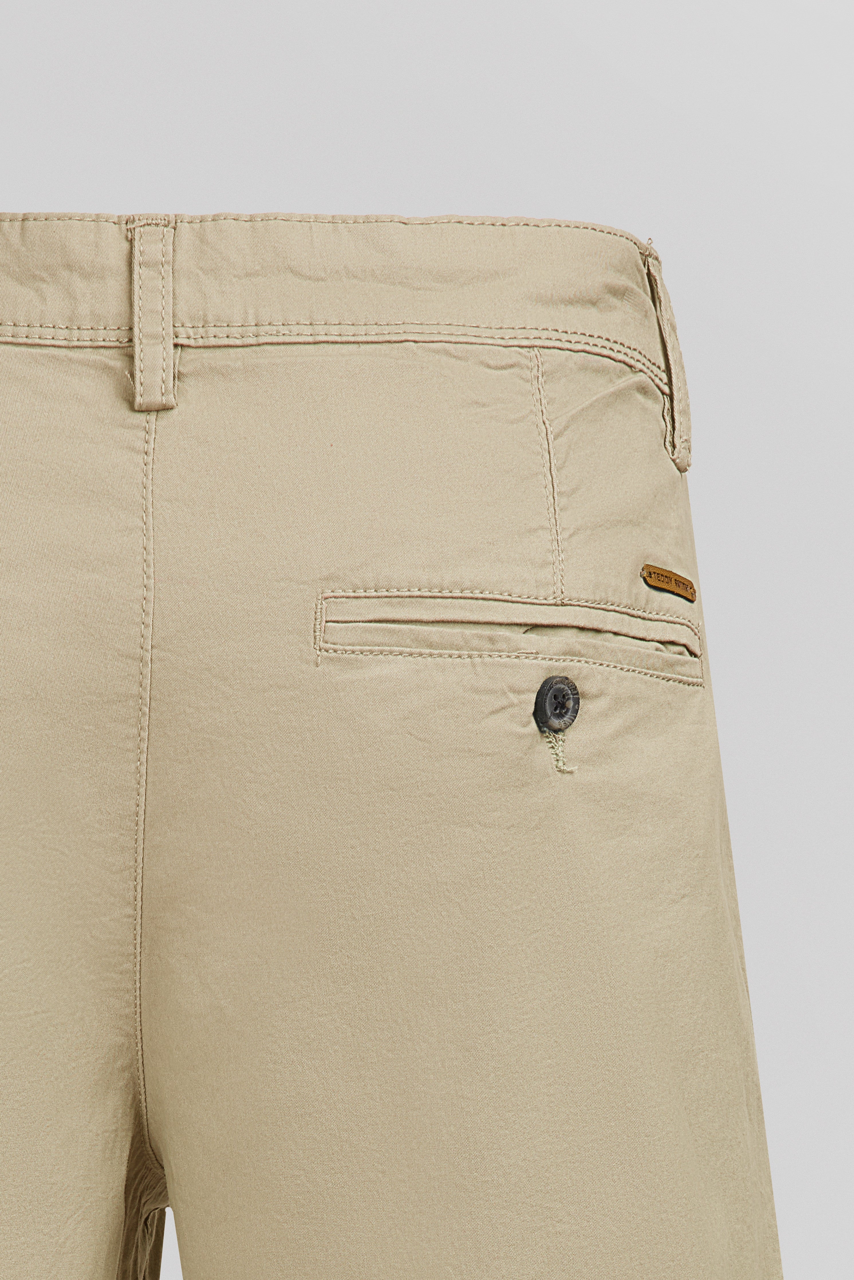 Teddy Smith Chino bermuda homme beige coton stretch