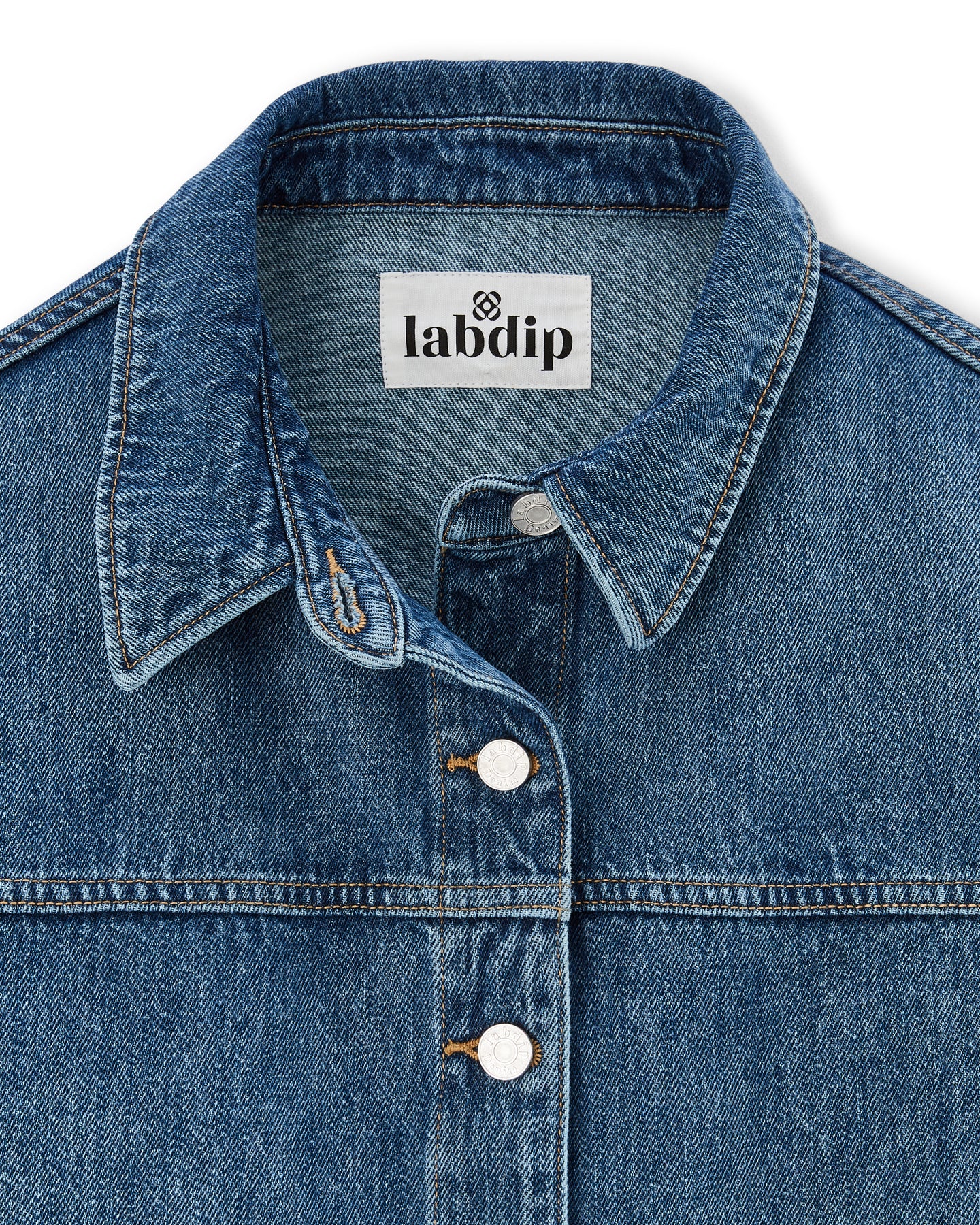 Labdip Betty IN 30 Mid Blue veste worker jean bleu ample