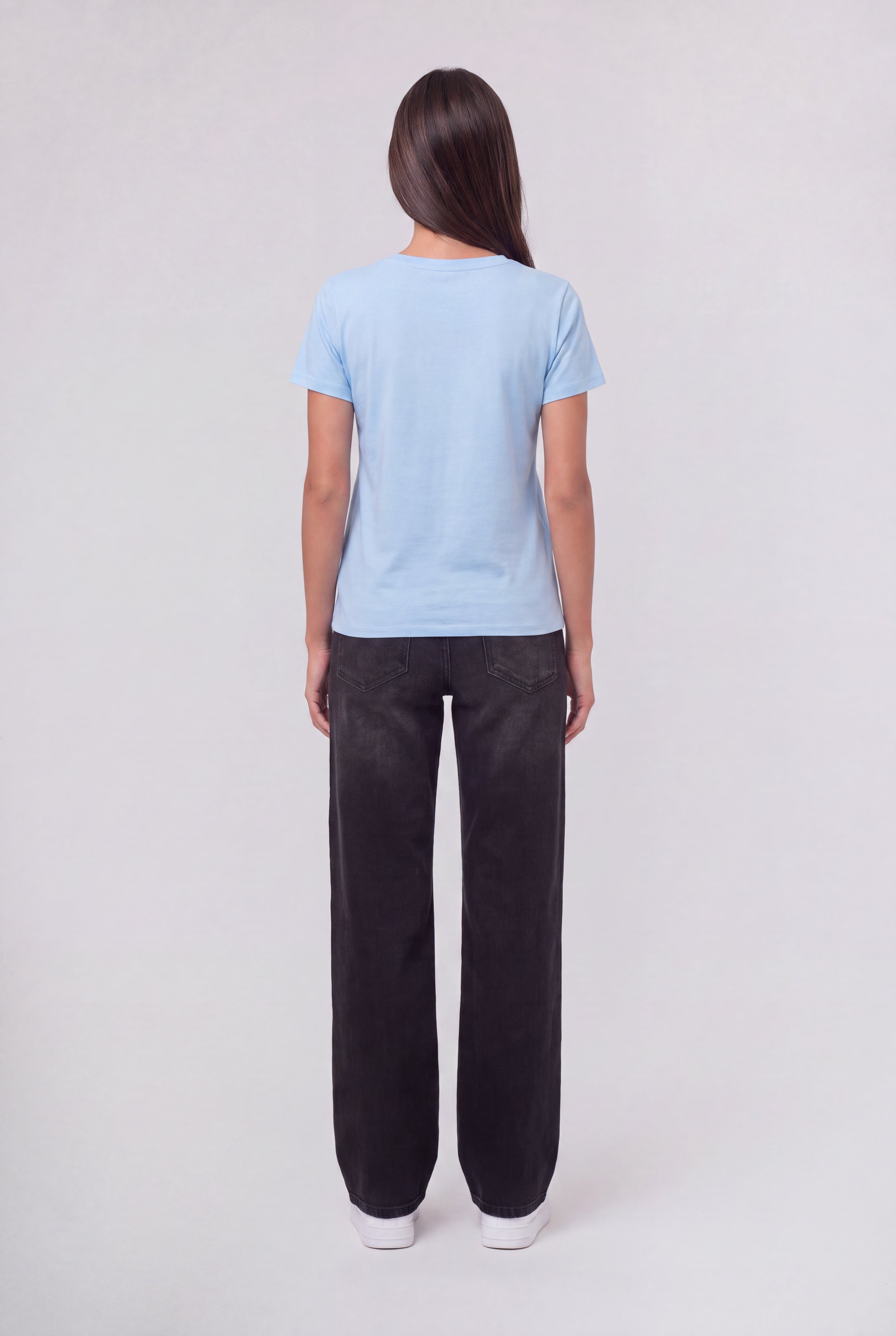 Teddy Smith T-Ribelle MC t-shirt bleu ciel femme stretch