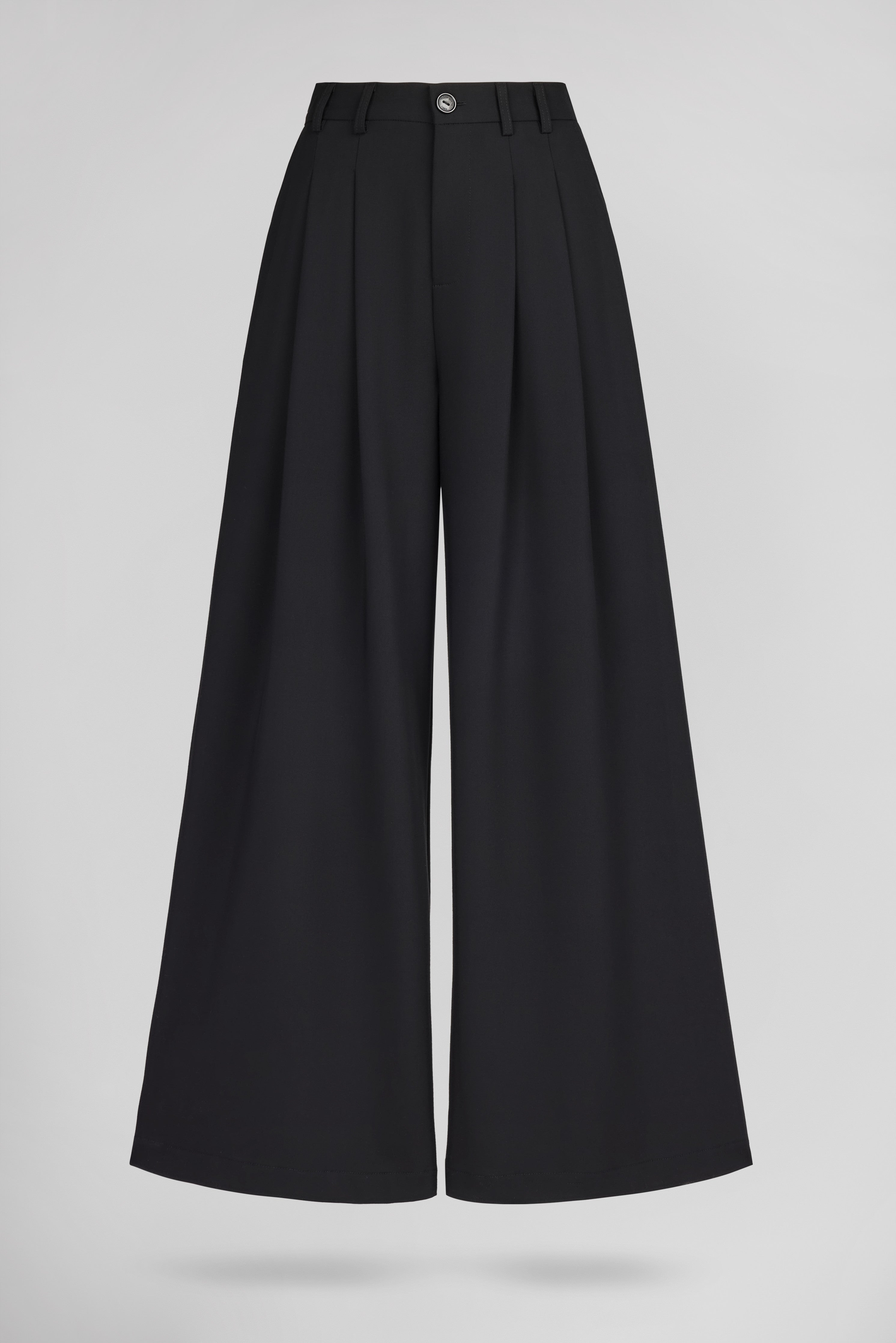 Teddy Smith P-Miley pantalon wide leg noir taille haute