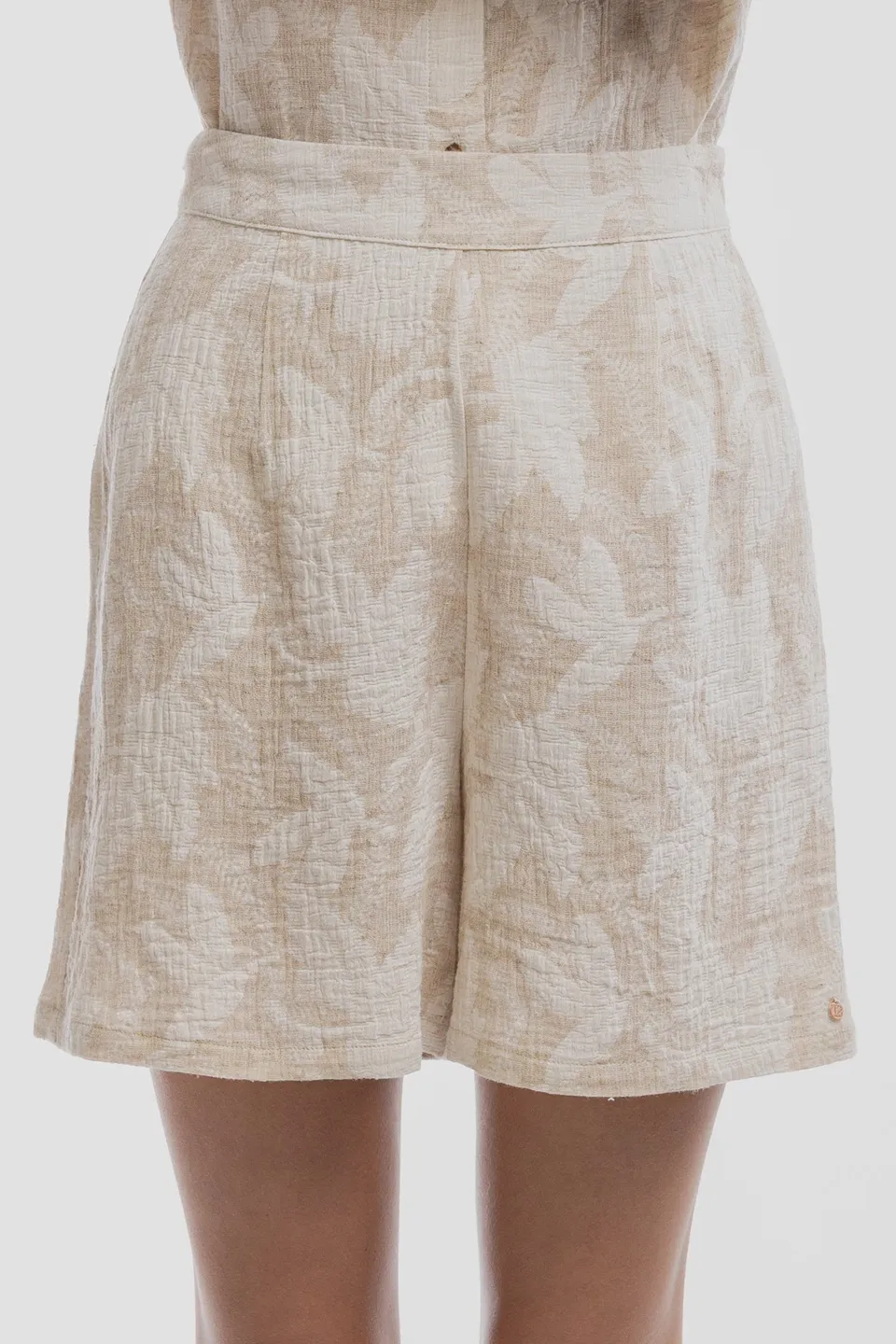 Teddy Smith S-Floralio short femme soft grège taille haute