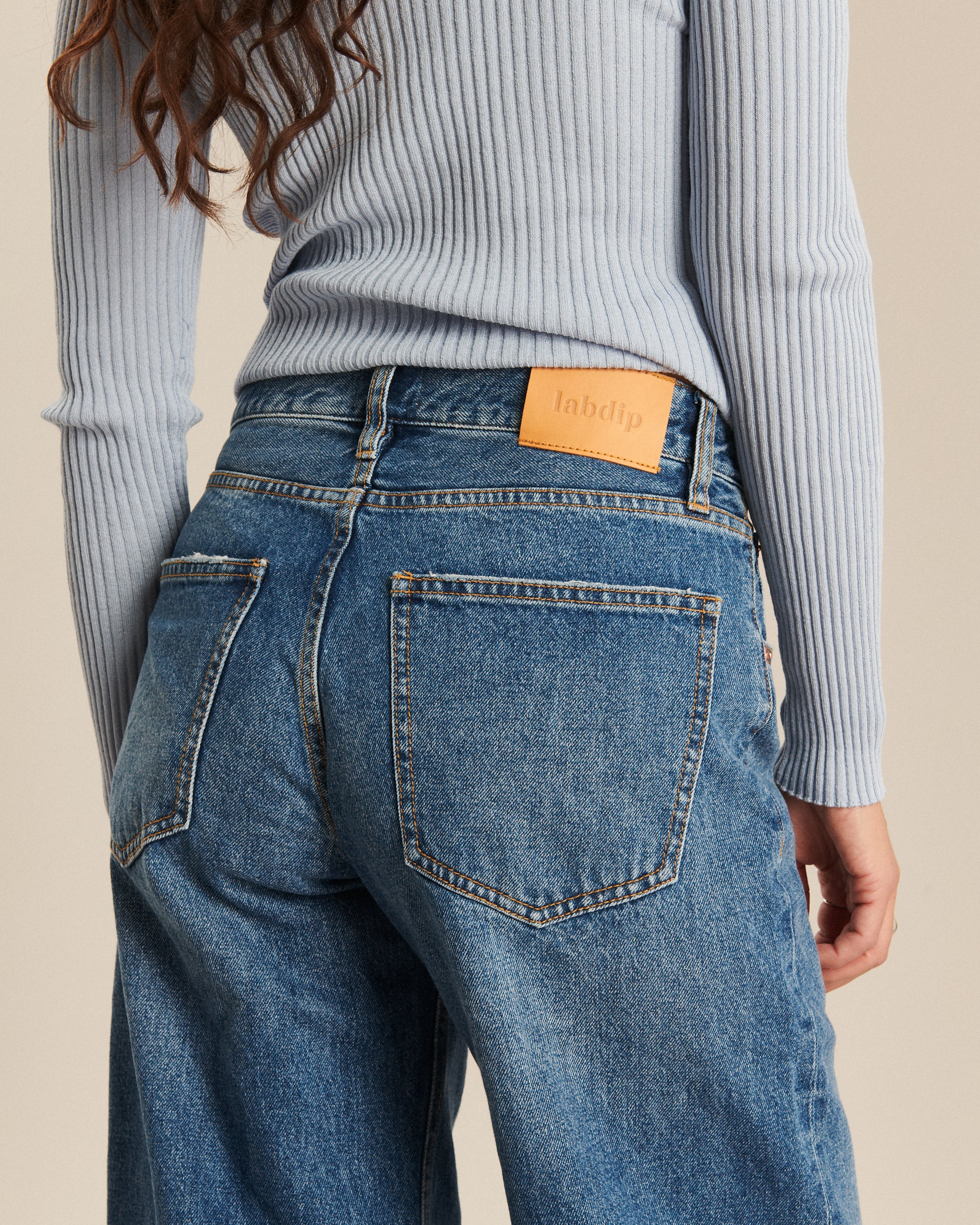 Labdip River Denim Mid Blue IN 32 jean bleu moyen large