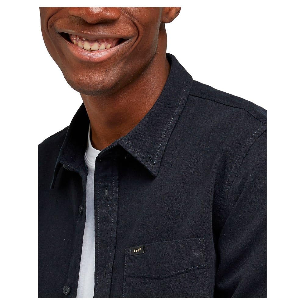 Lee Button Down chemise homme noir coton