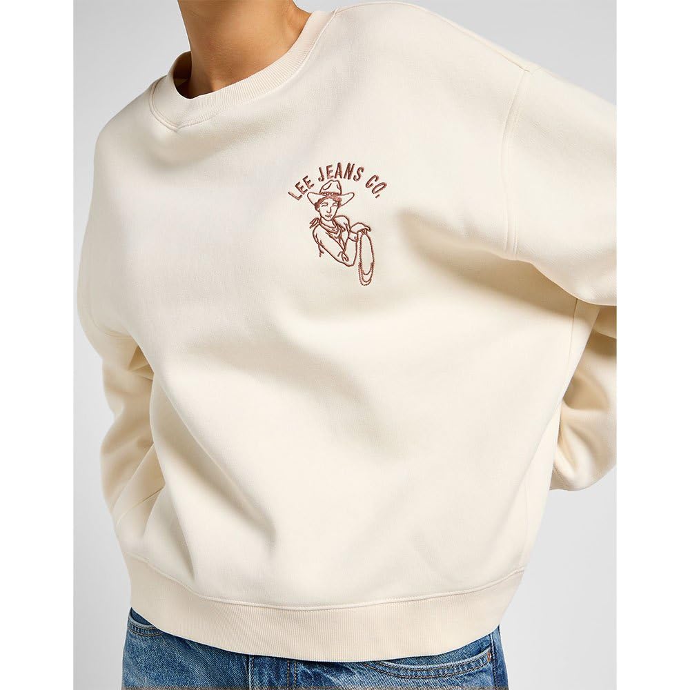 Lee Graphic Crew SWS sweat femme écru taille L col rond