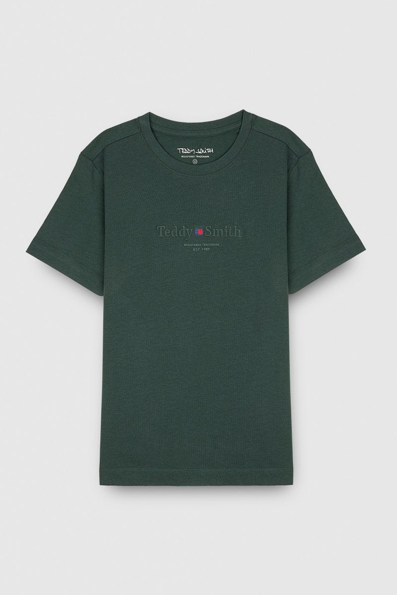 Teddy Smith T-Jim MC t-shirt garçon vert coton
