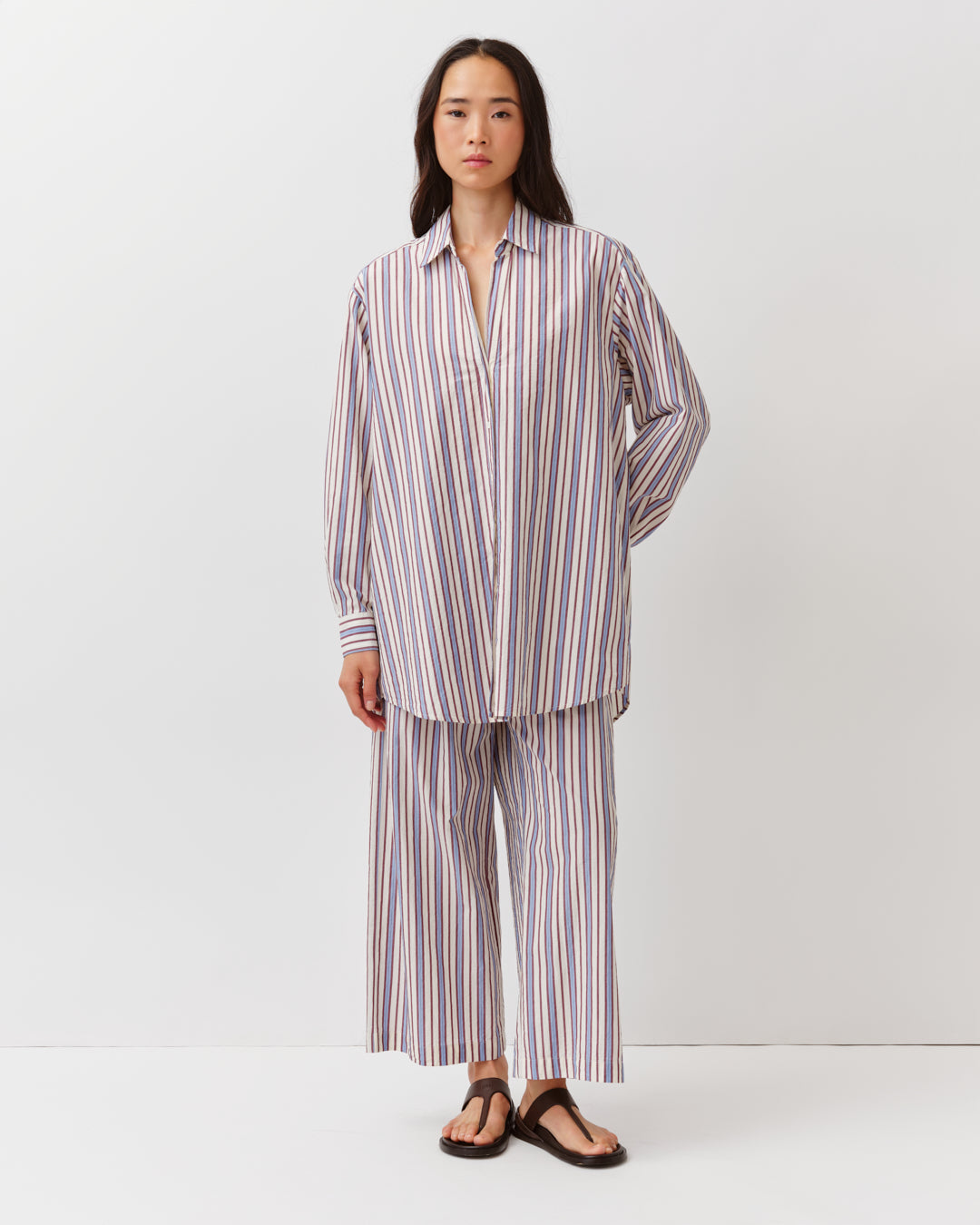 DIEGA CENTIA chemise fluide écru prune ciel