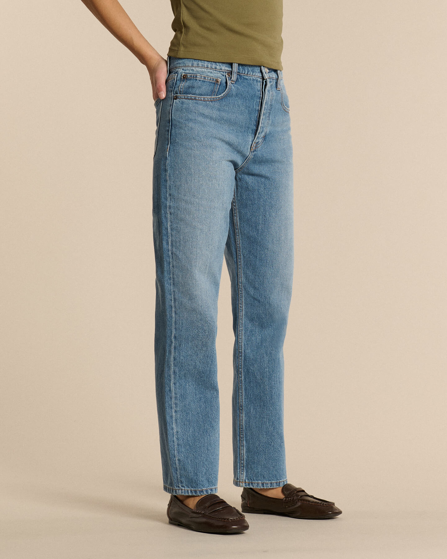Labdip Quincy Denim Stone Fade IN 28 jean boyfriend bleu