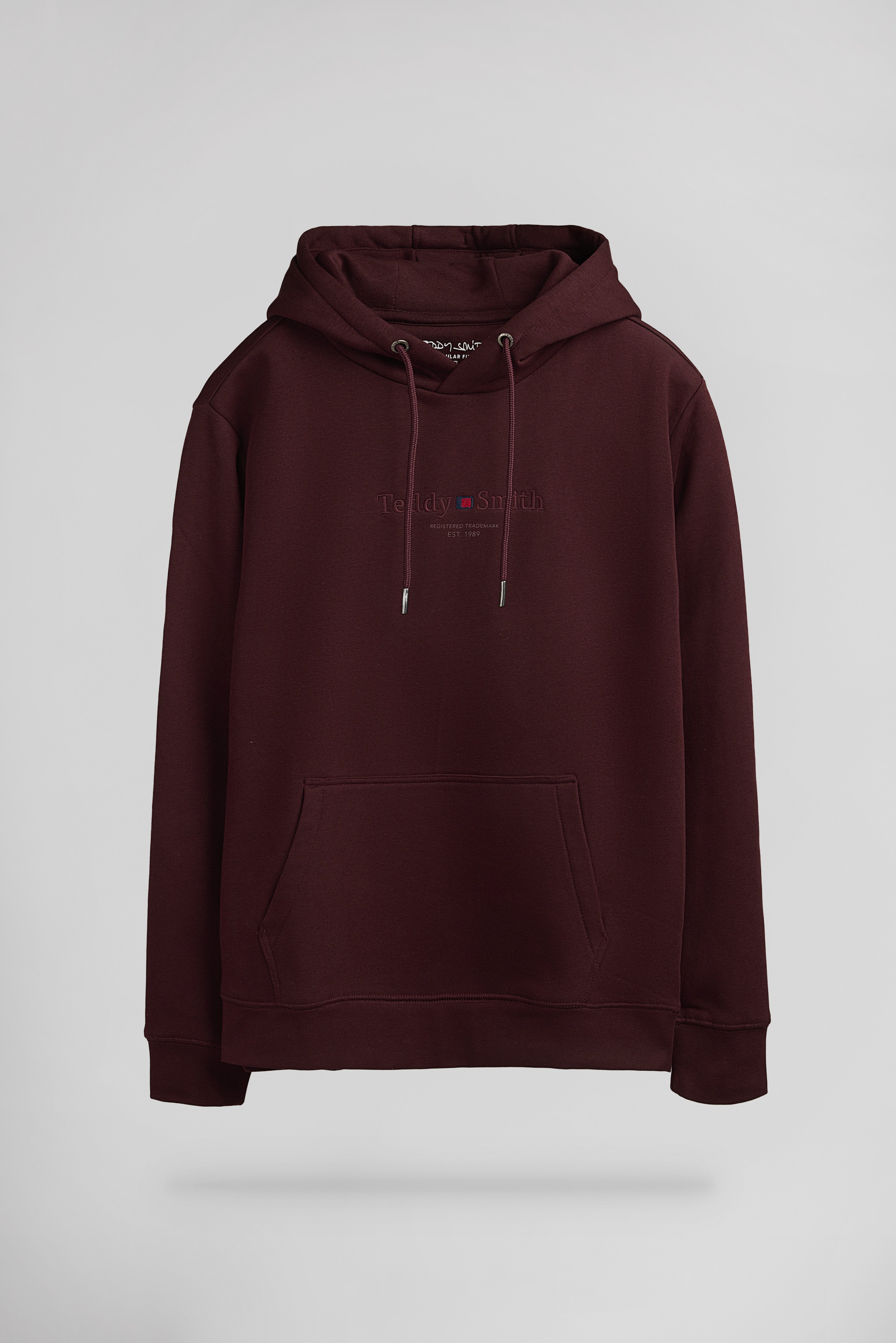 Teddy Smith S-Jim Hoody sweat capuche bordeaux foncé homme