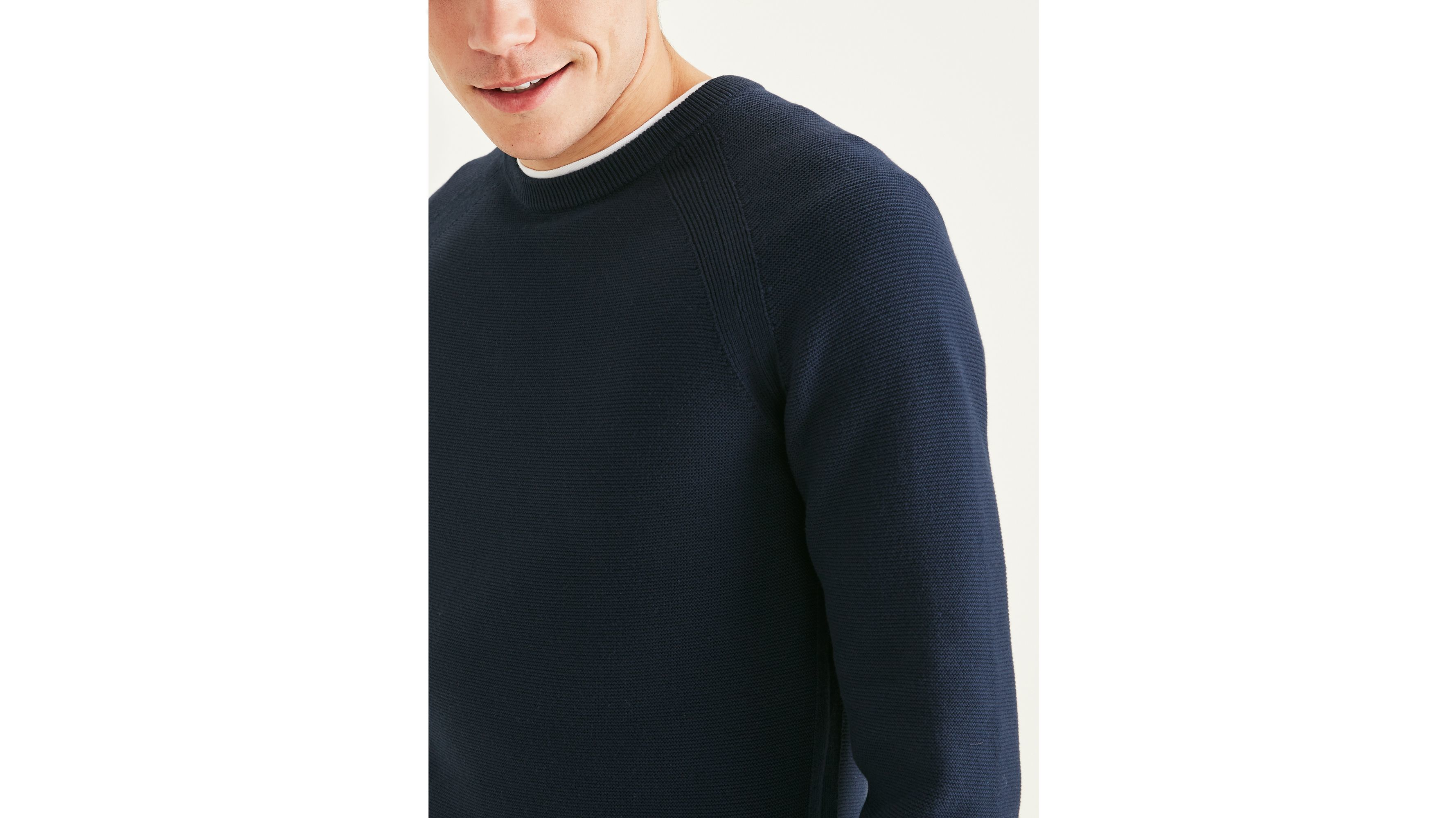 Dockers Regular Fit pull col rond bleu classique