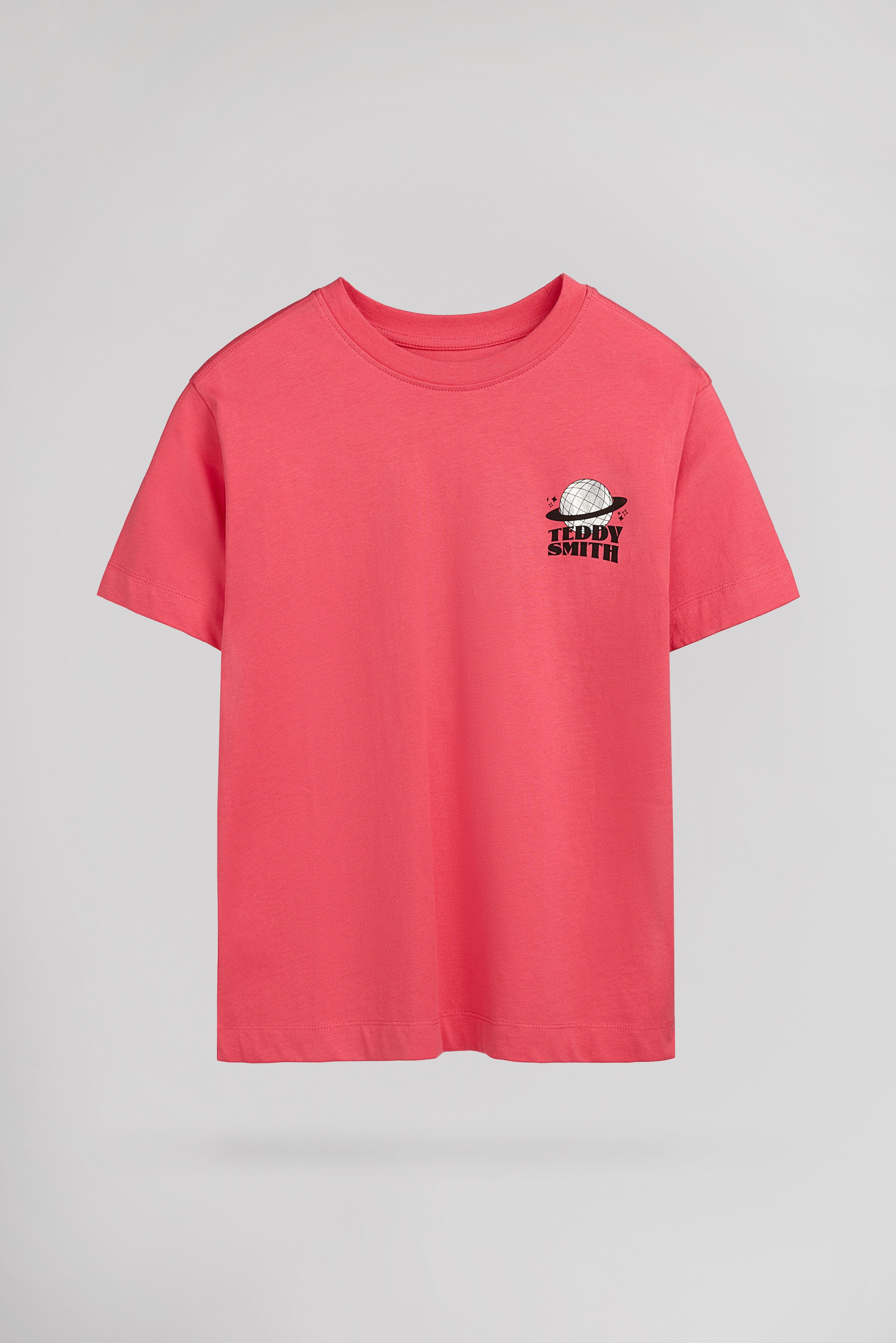 Teddy Smith T-Flow MC JR T-shirt fille punchy pink coton