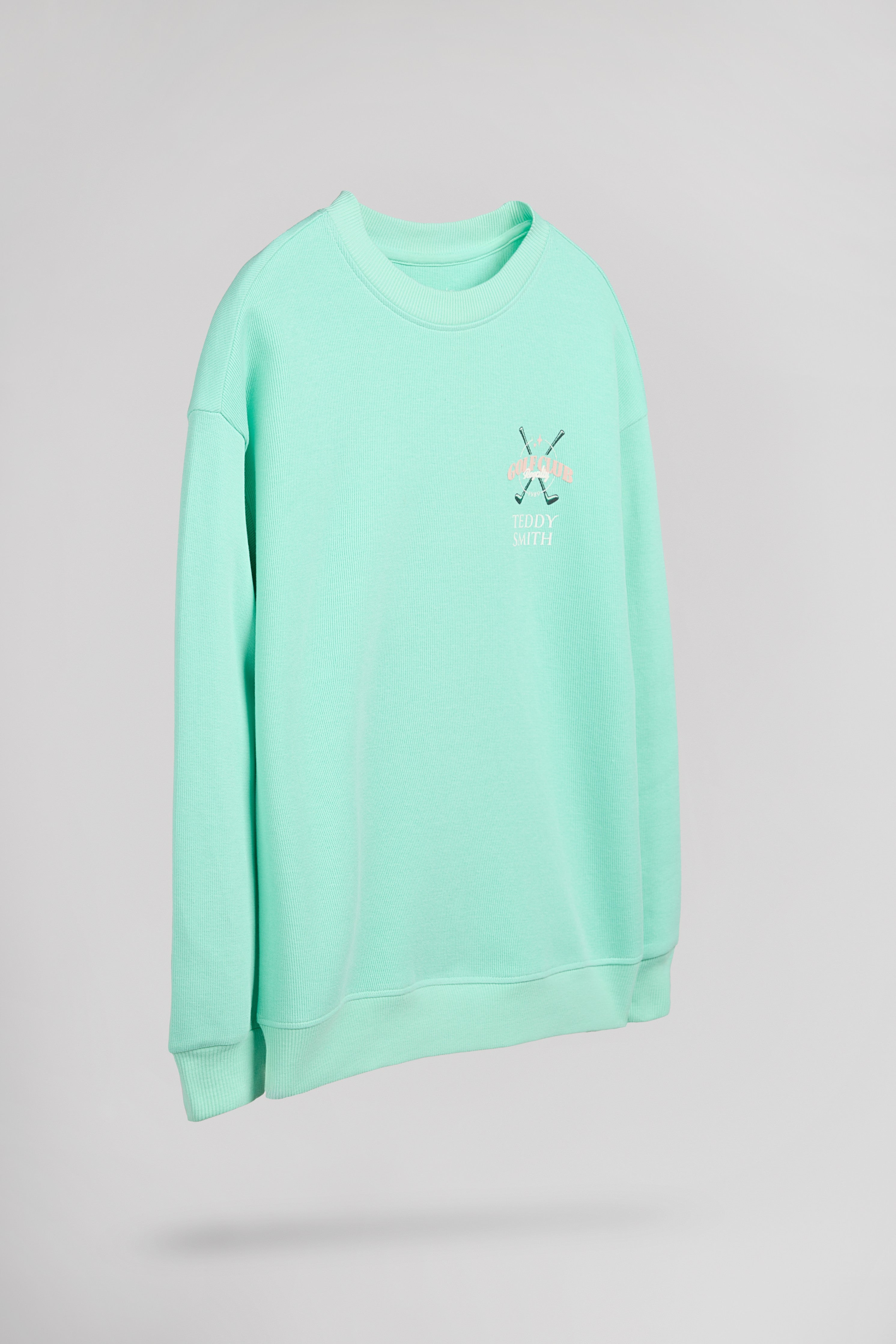 Teddy Smith S-Damien sweat vert menthe enfant texturé