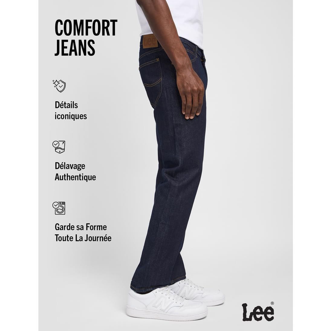 Lee Daren Zip Fly jean homme droit Rinse 32W/32L