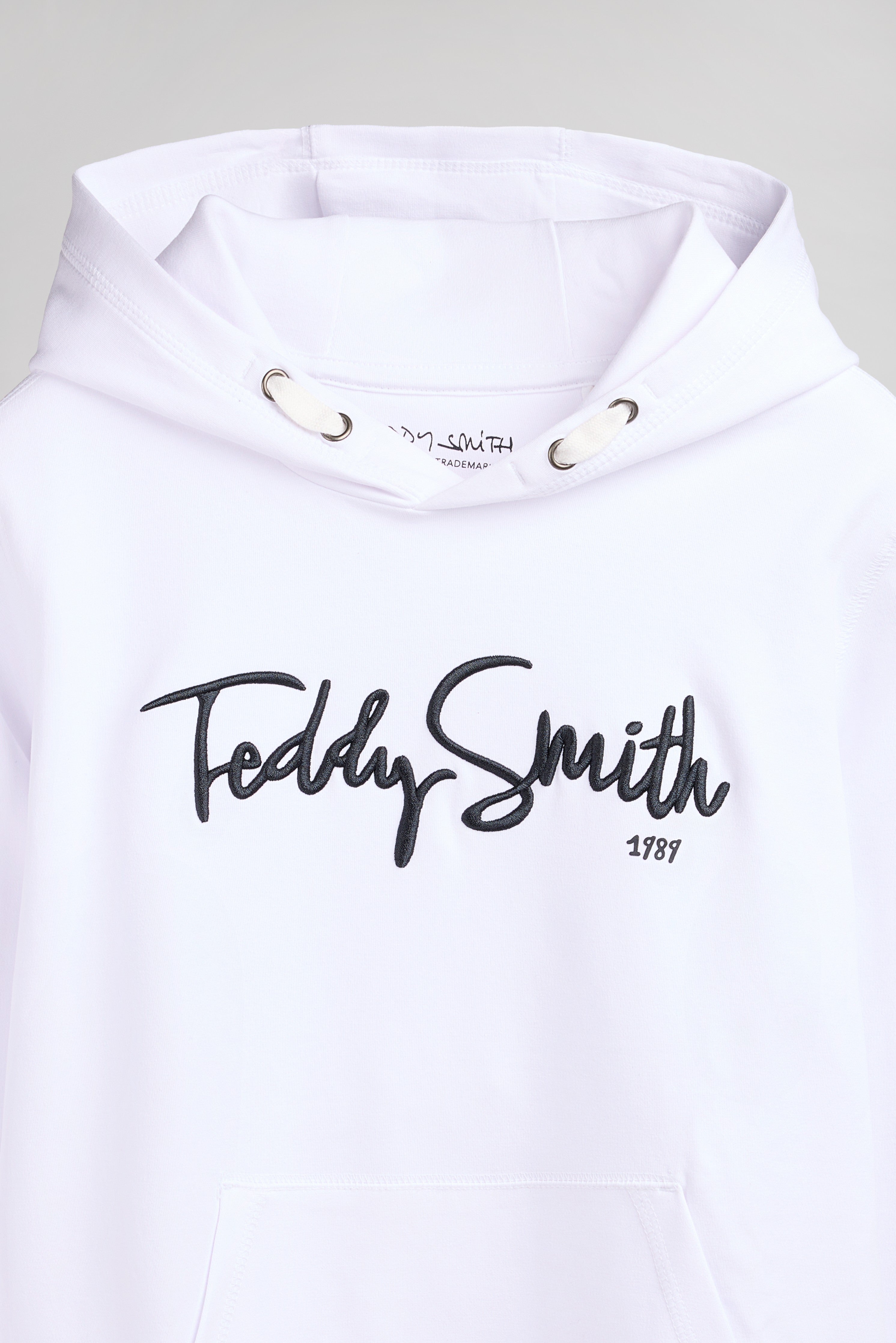Teddy Smith S-Evry Hoody JR sweat garçon blanc coton