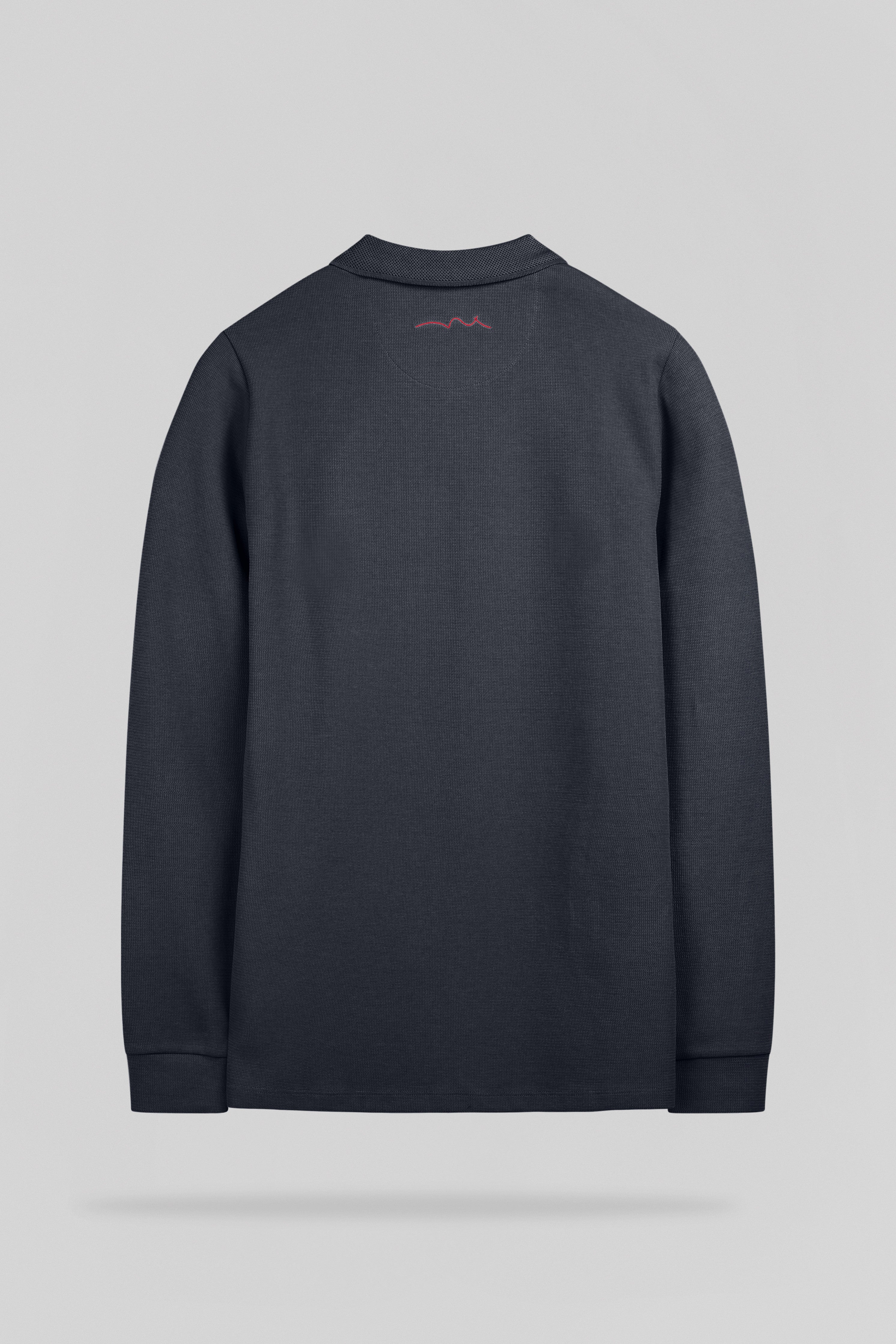 Teddy Smith P-Joel ML polo manches longues gris météore coton