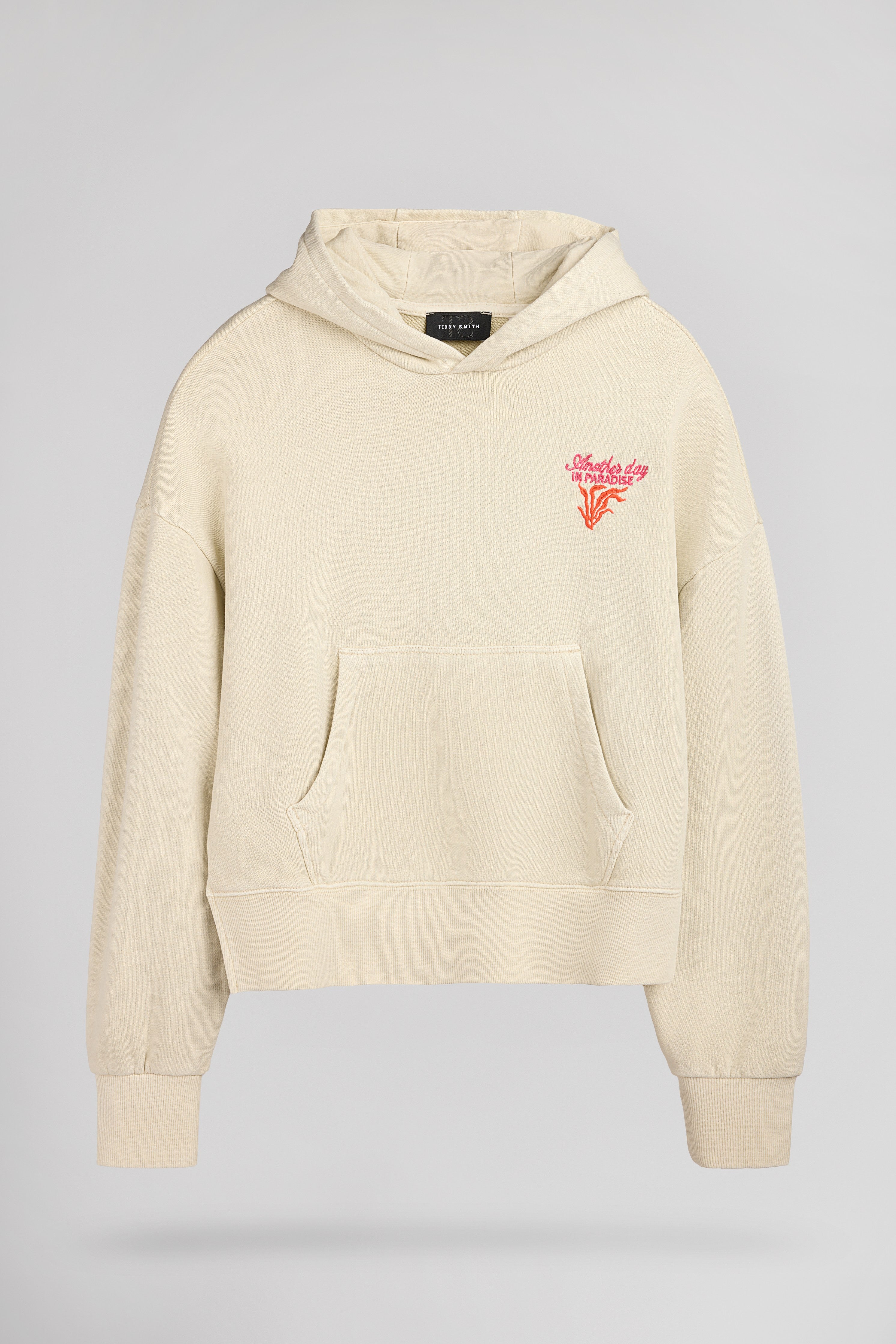 TEDDY SMITH S-WALLOU JR sweat grège fille capuche