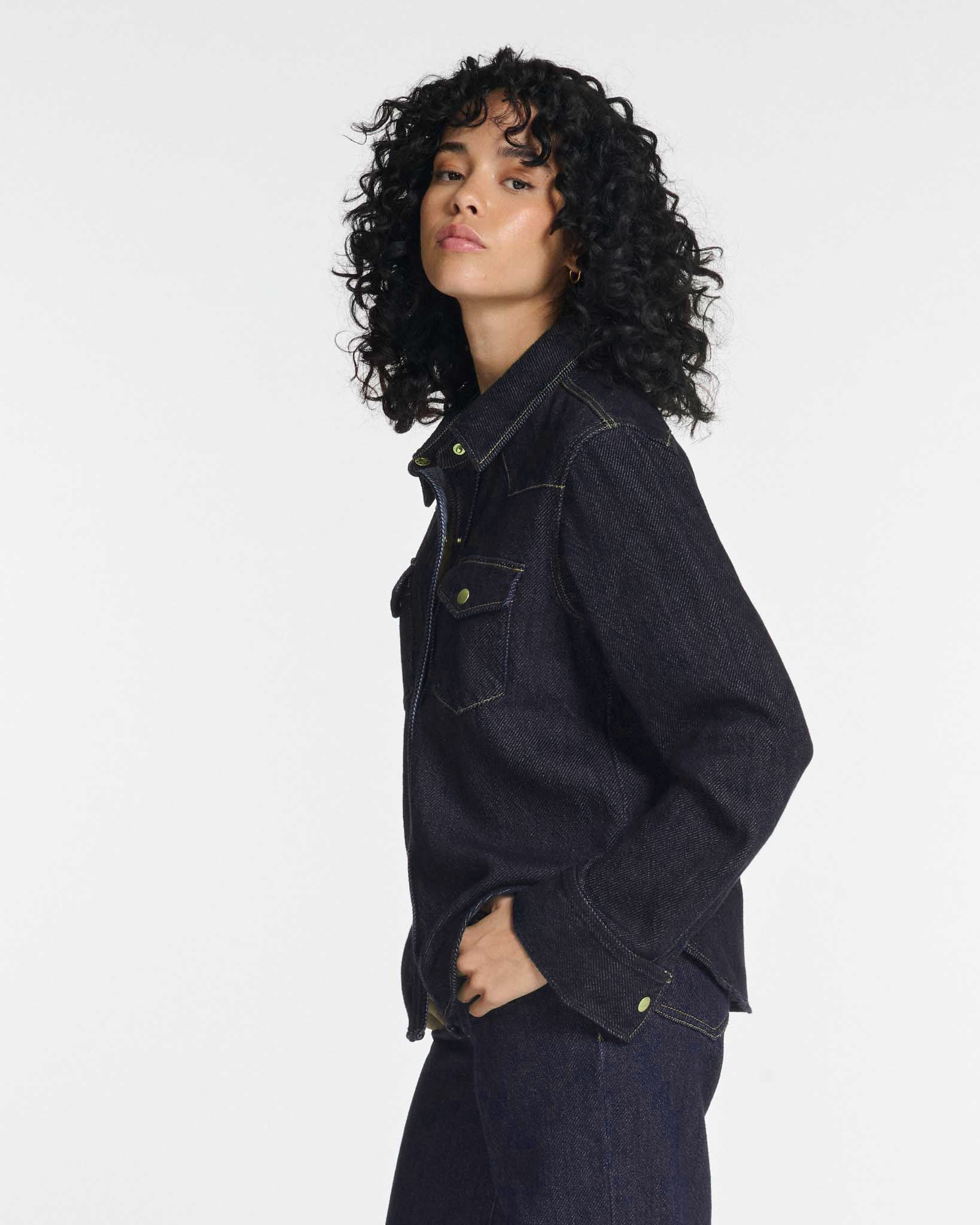 Labdip Dalia Denim 3D Dark Blue chemise ajustée