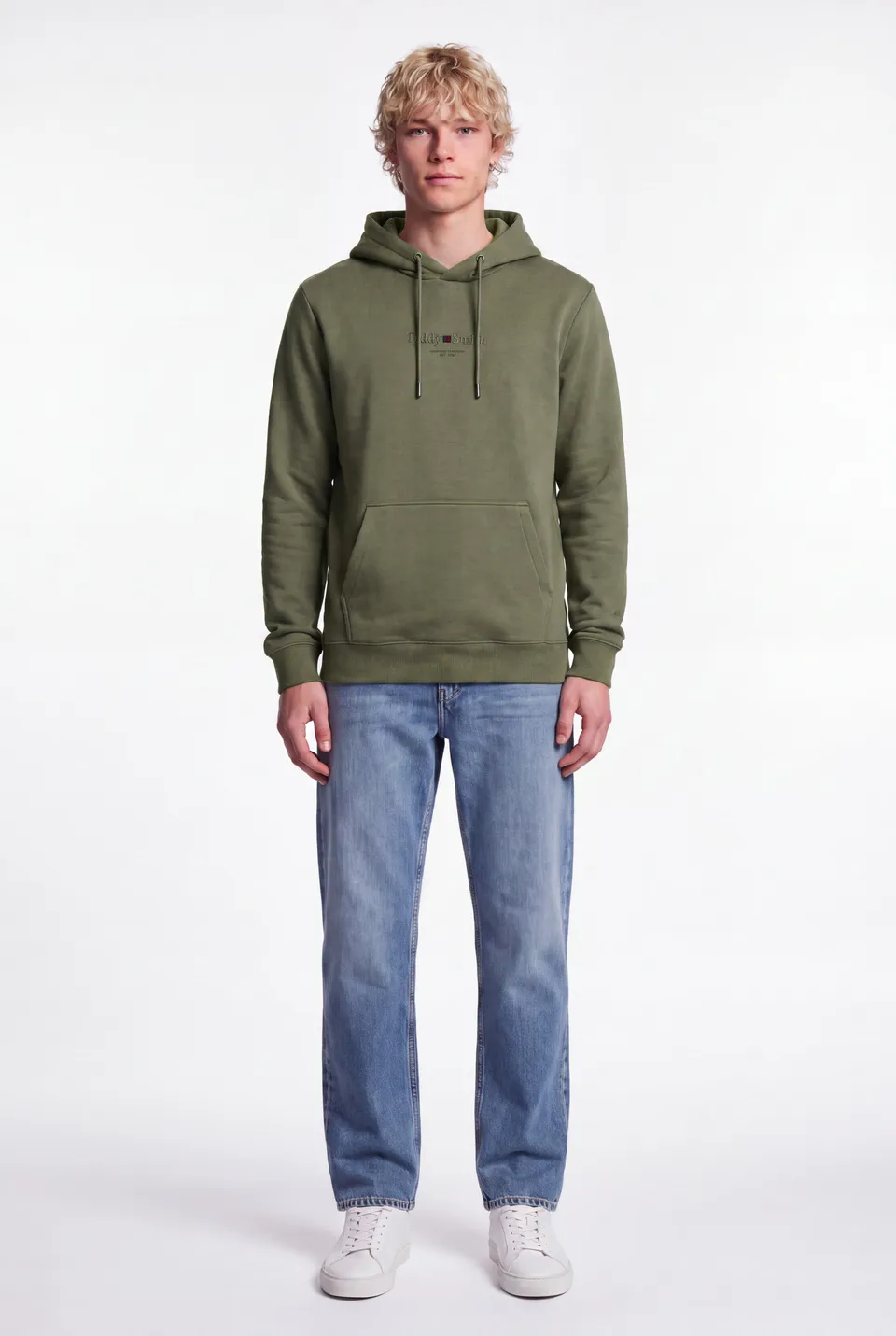 Teddy Smith S-Jim Hoody sweat à capuche dusty kaki molleton