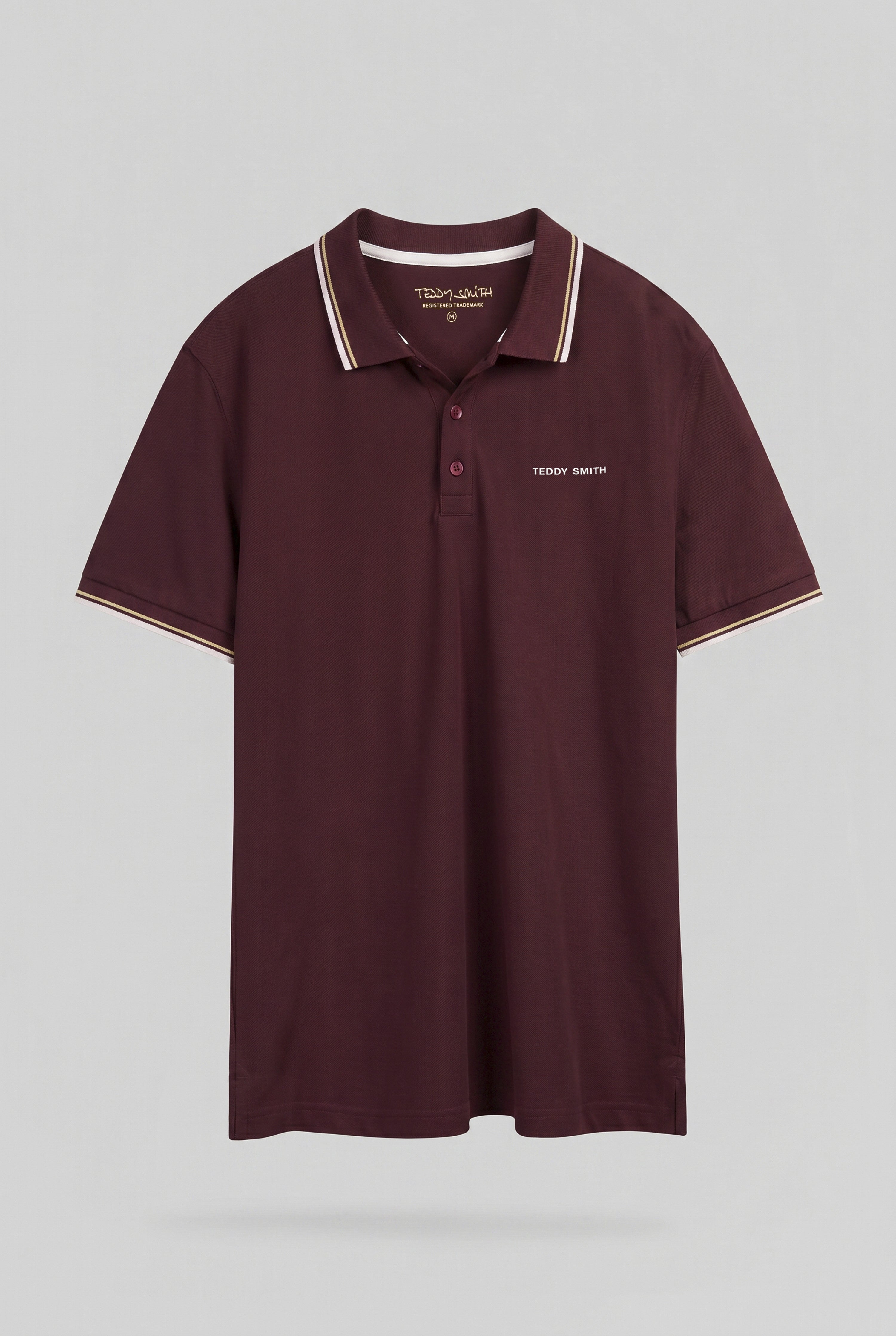 Teddy Smith Pasian 2 MC polo bordeaux foncé coton