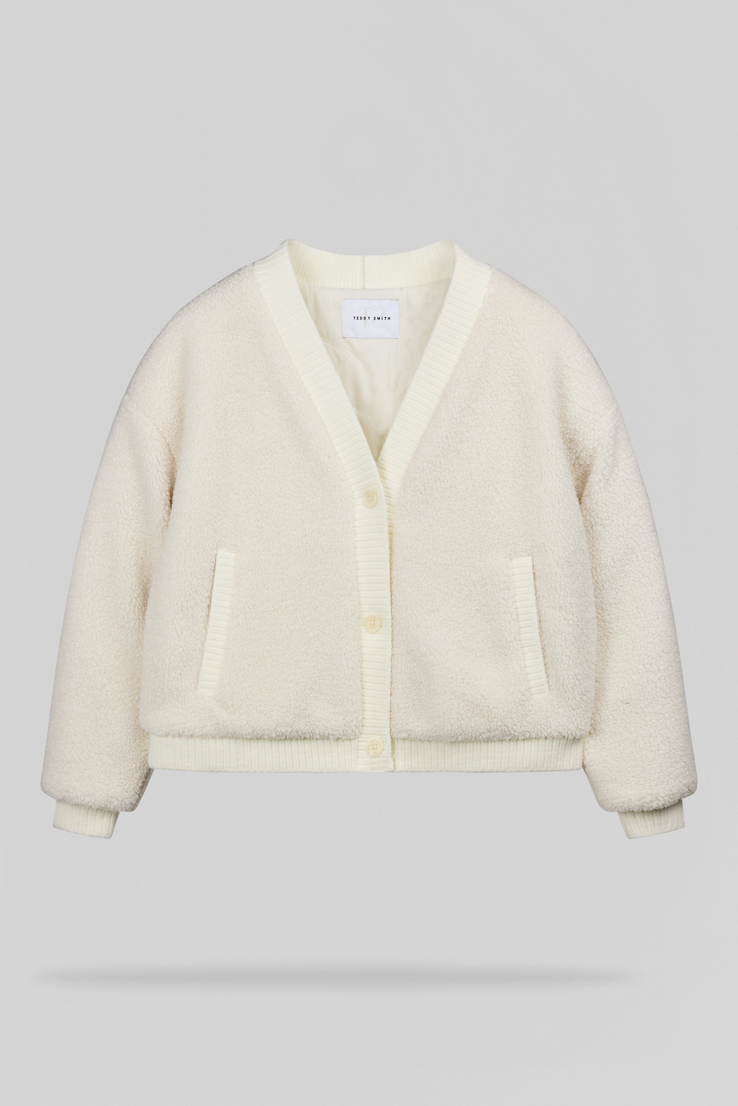 Teddy Smith G-Atess gilet sherpa blanc femme