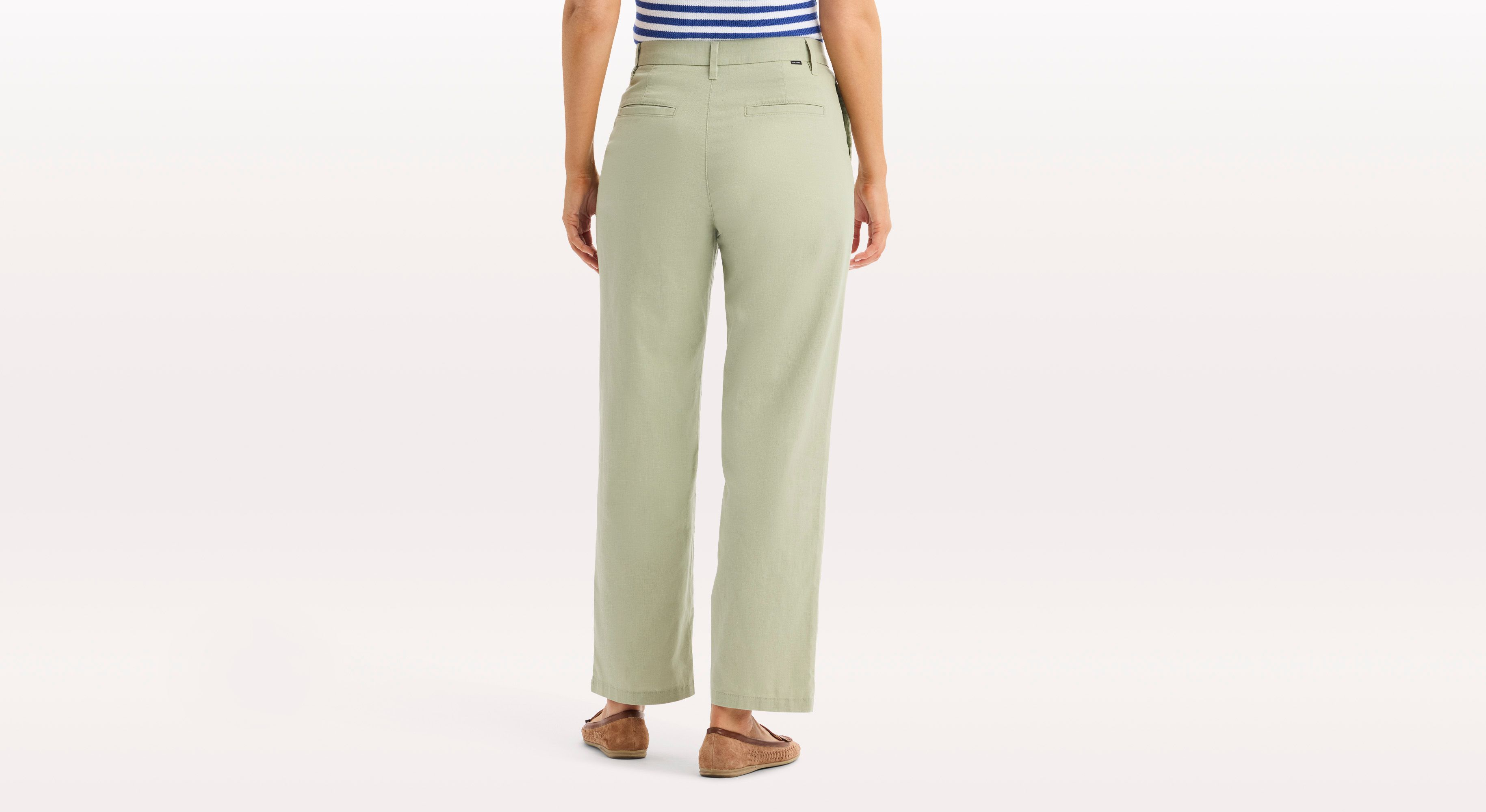 Dockers Blake High Straight chino vert taille haute coupe droite