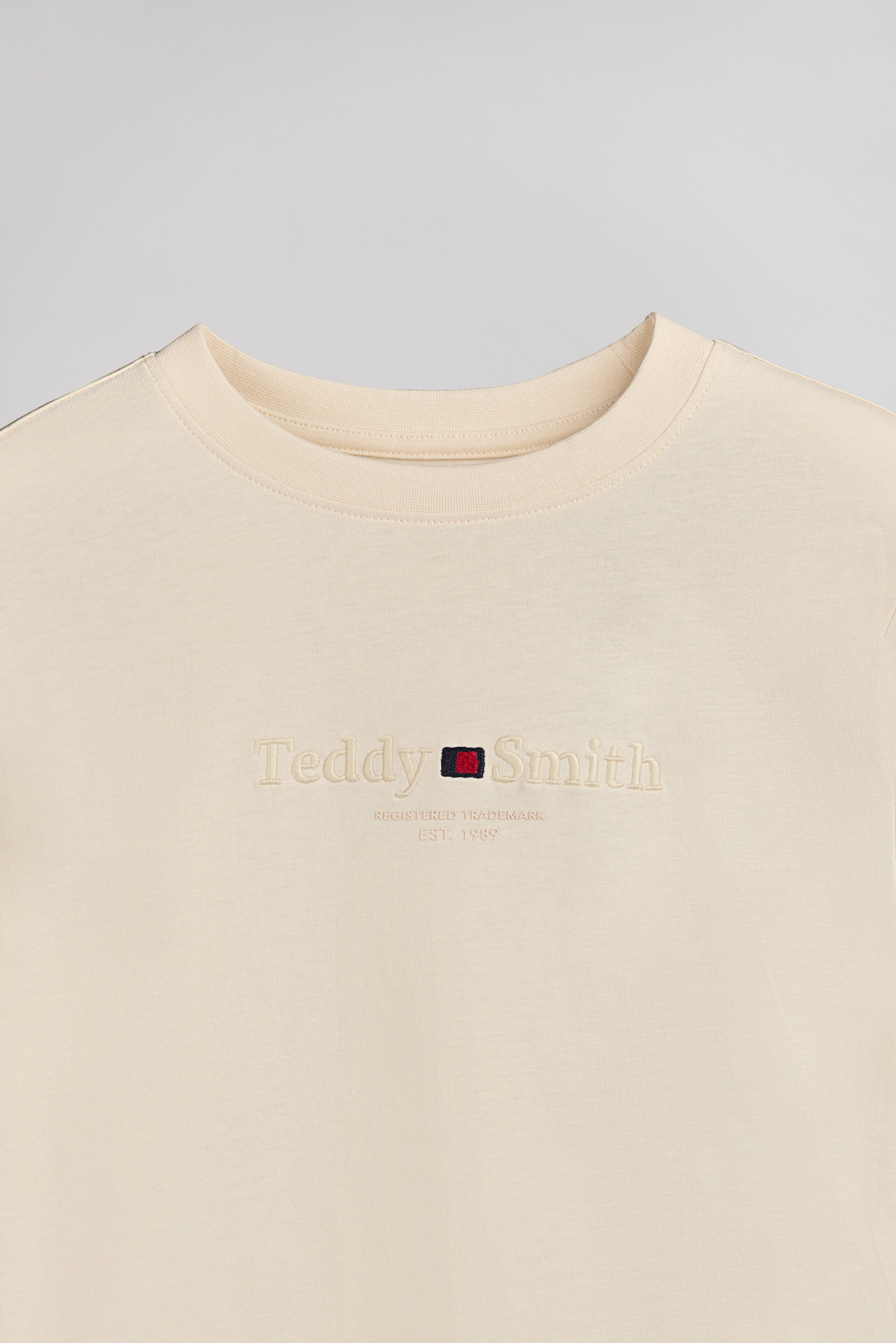 Teddy Smith T-Jim MC JR Naturel t-shirt garçon coton