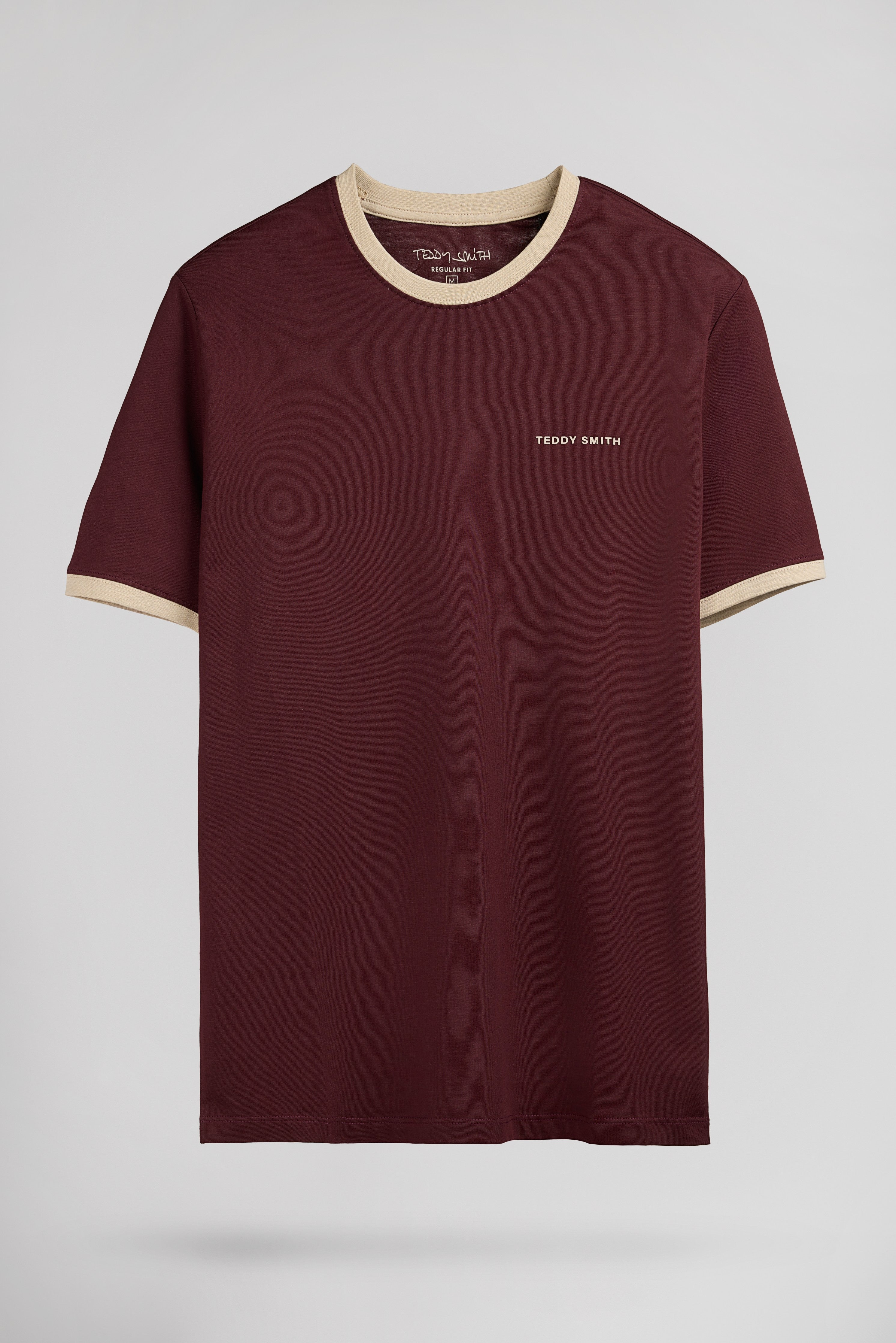Teddy Smith The Tee 2 R MC t-shirt bordeaux foncé coton