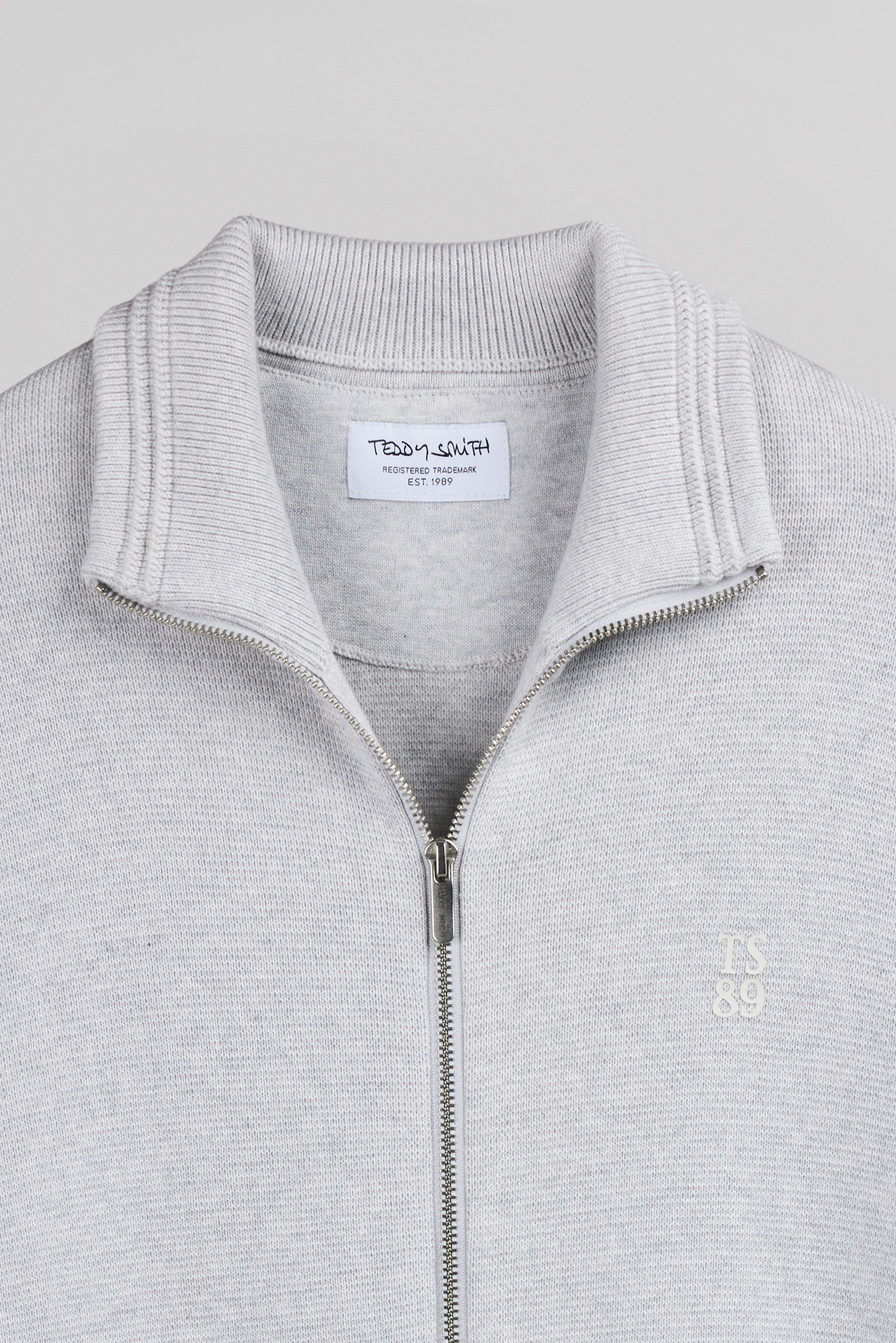 Teddy Smith G-Ettore 2 gilet zippé white mélange