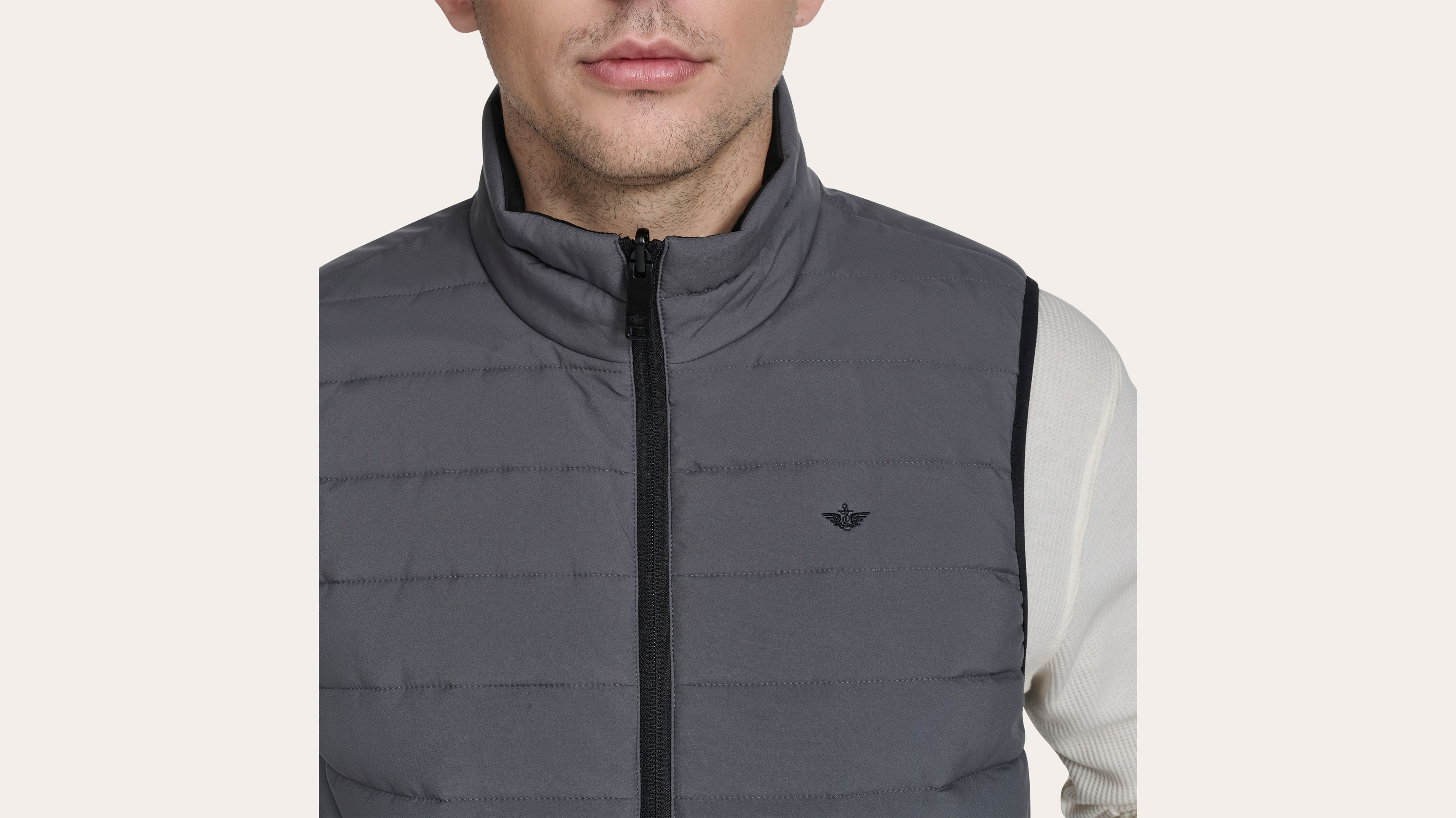 Dockers Reversible gilet doudoune réversible gris homme