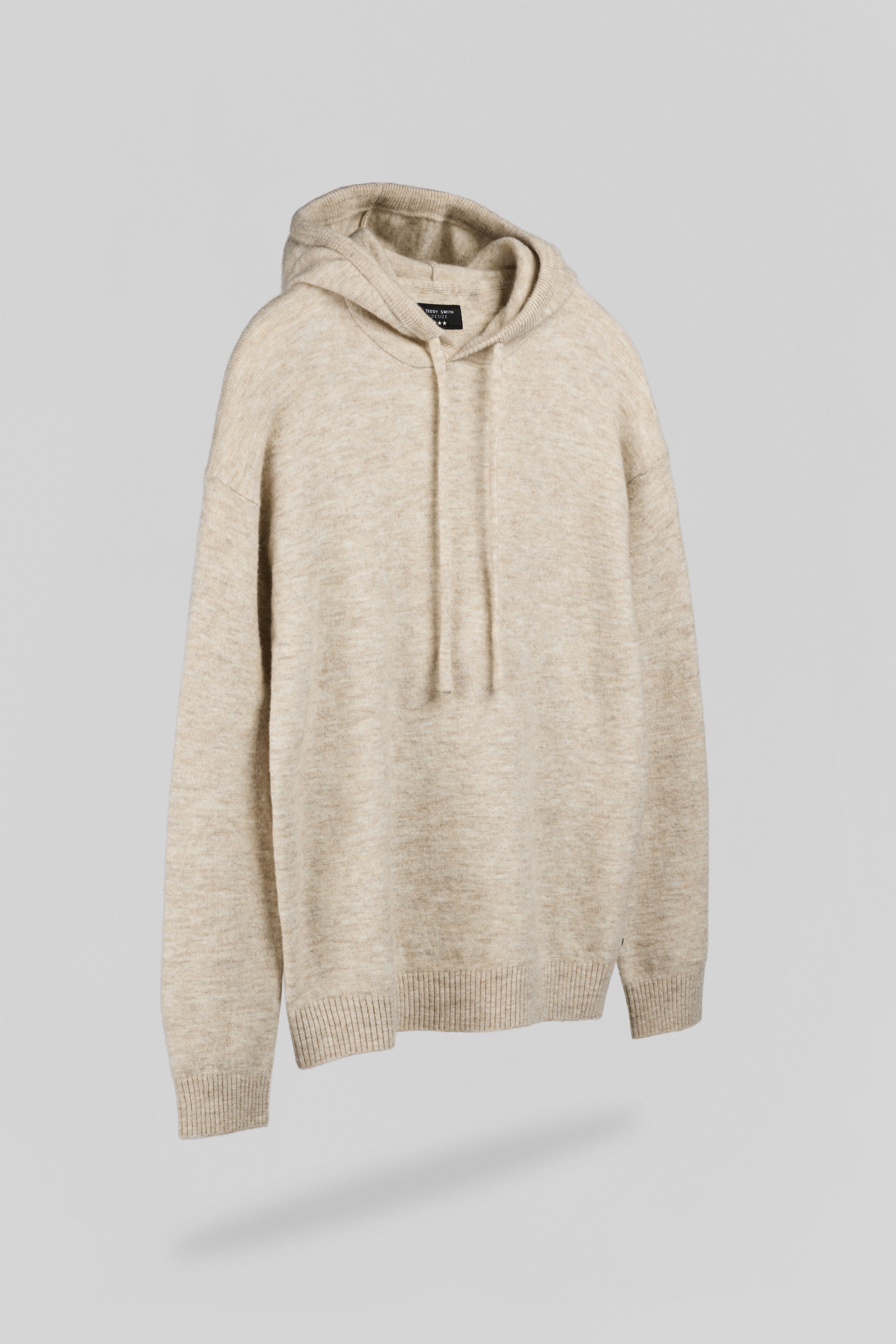 Teddy Smith P-Carson pull capuche beige lin 50% laine