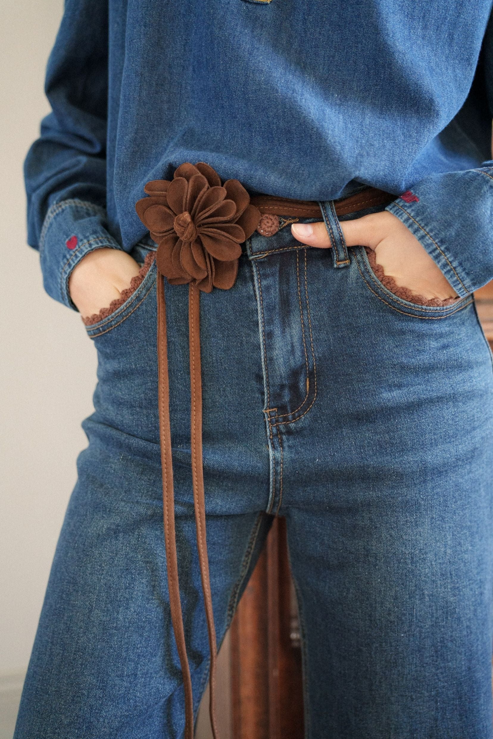 Maison Onado Louise jean wide leg 36 bleu délavé
