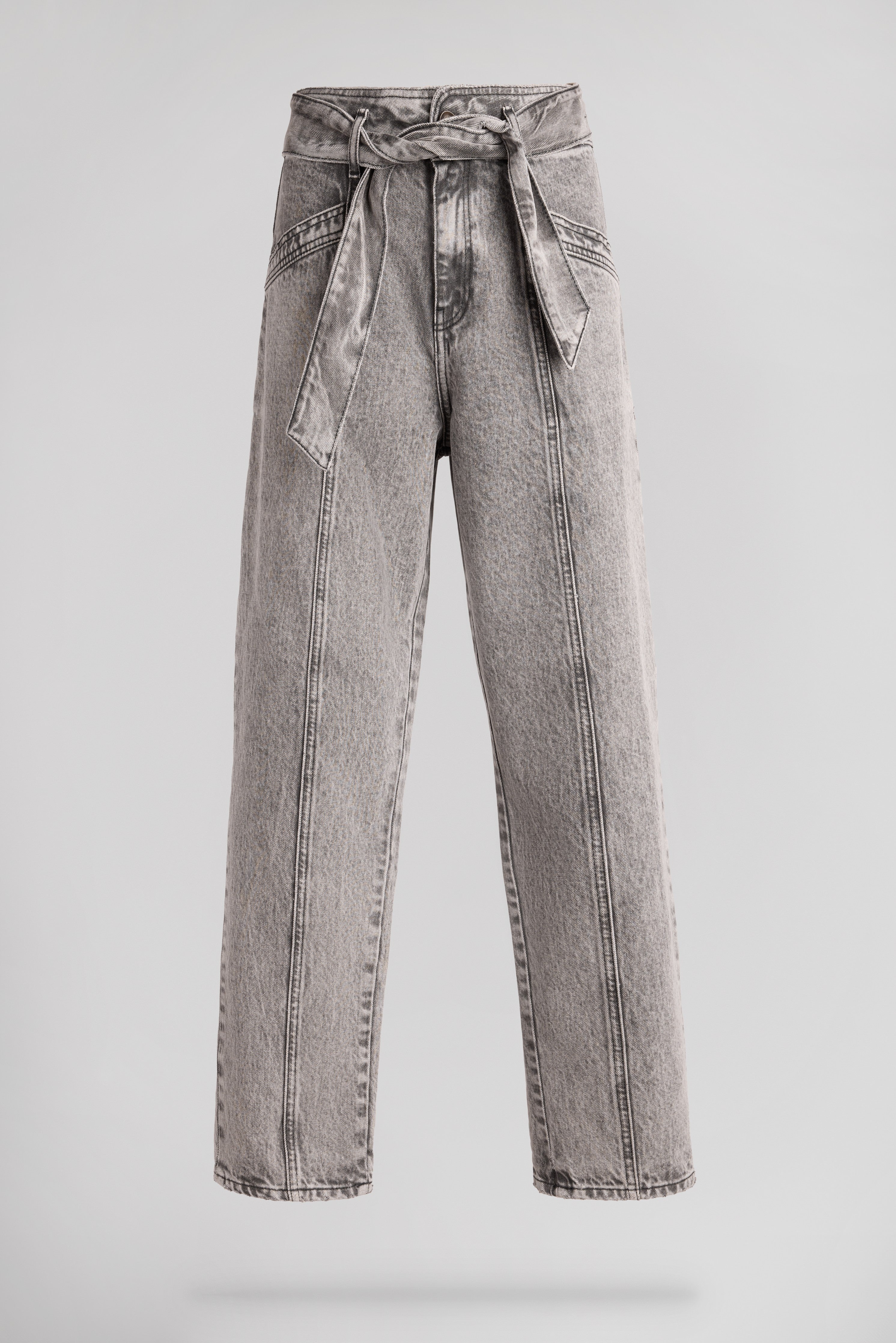 Teddy Smith P-Ginette Denim Grey jean mom taille haute coton