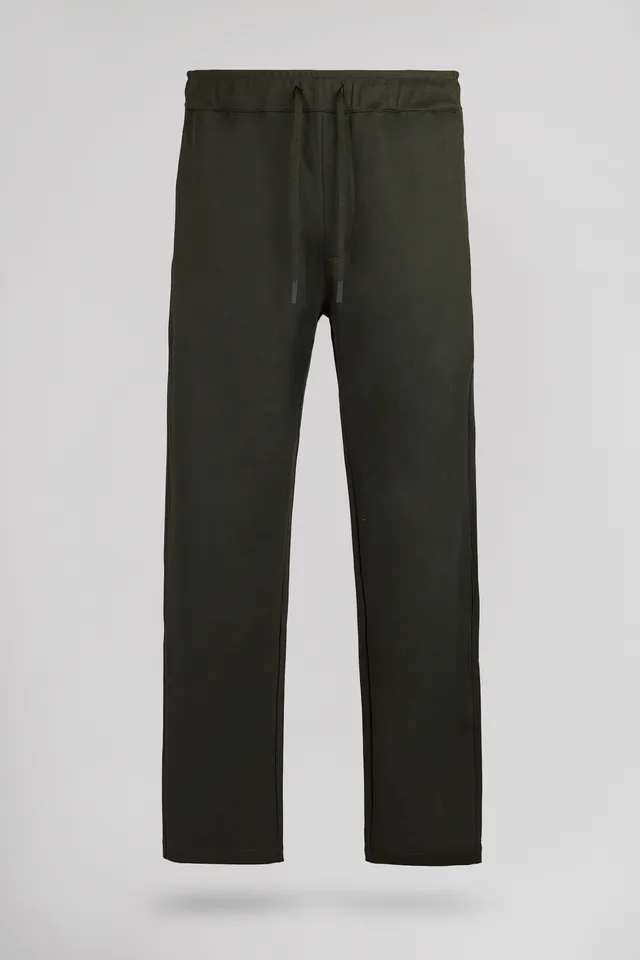 Teddy Smith P-Vibes Pique pantalon Deep Kaki taille élastique