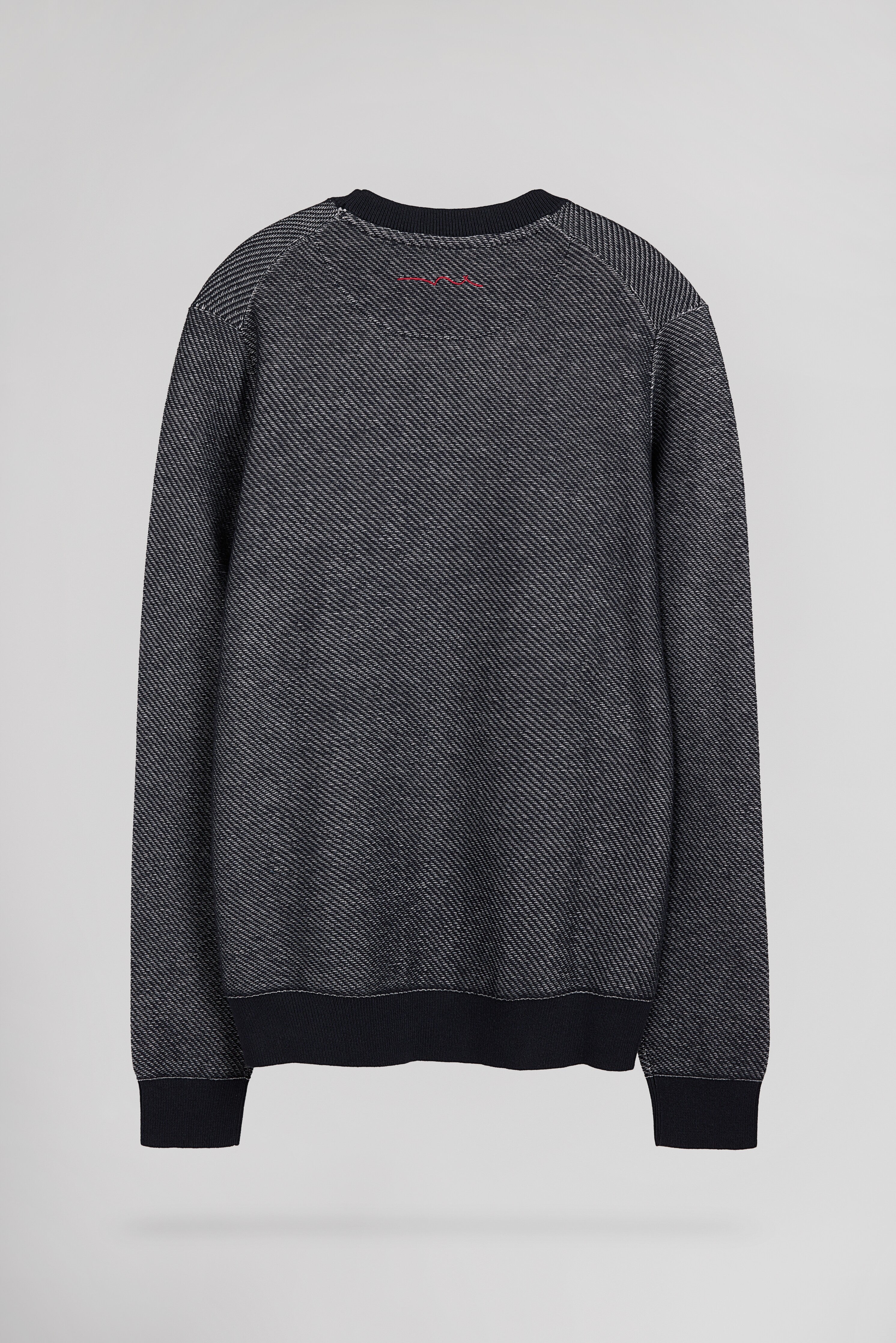 Teddy Smith P-Milan 2 pull col rond bleu marine coton