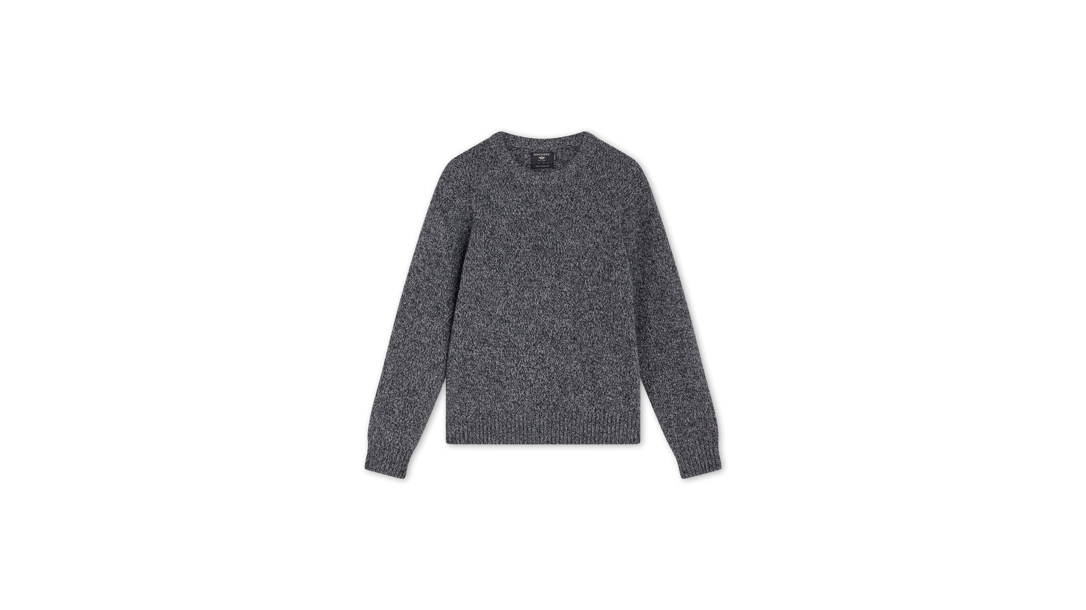 Dockers pull homme col rond premium gris doux