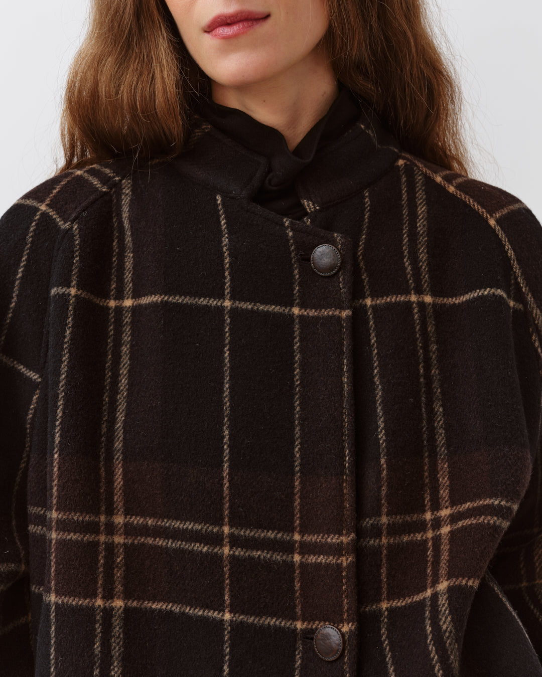 DIEGA BRAVO blouson carreaux chocolat
