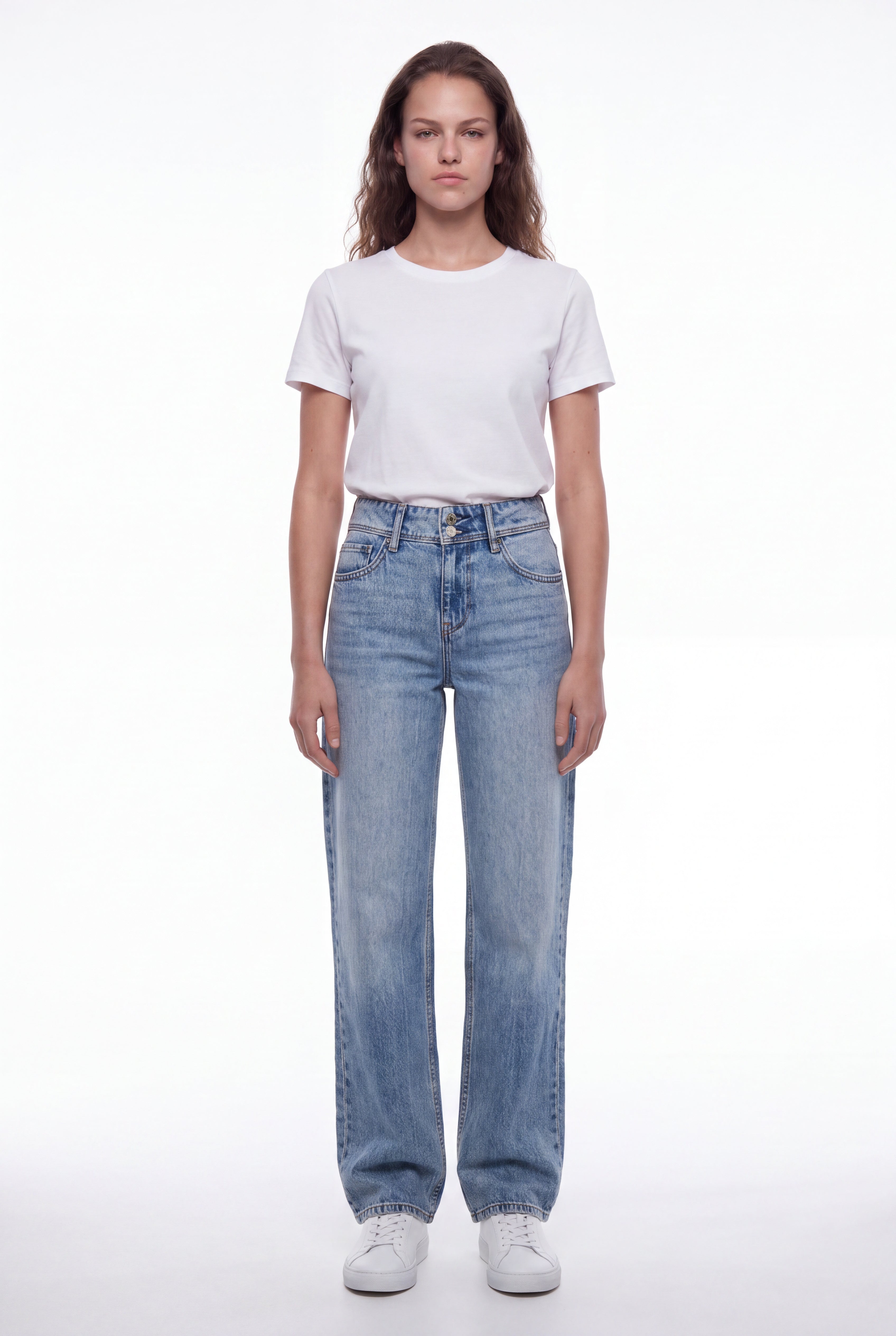 Teddy Smith P-Gladys Low jean loose indigo clair femme