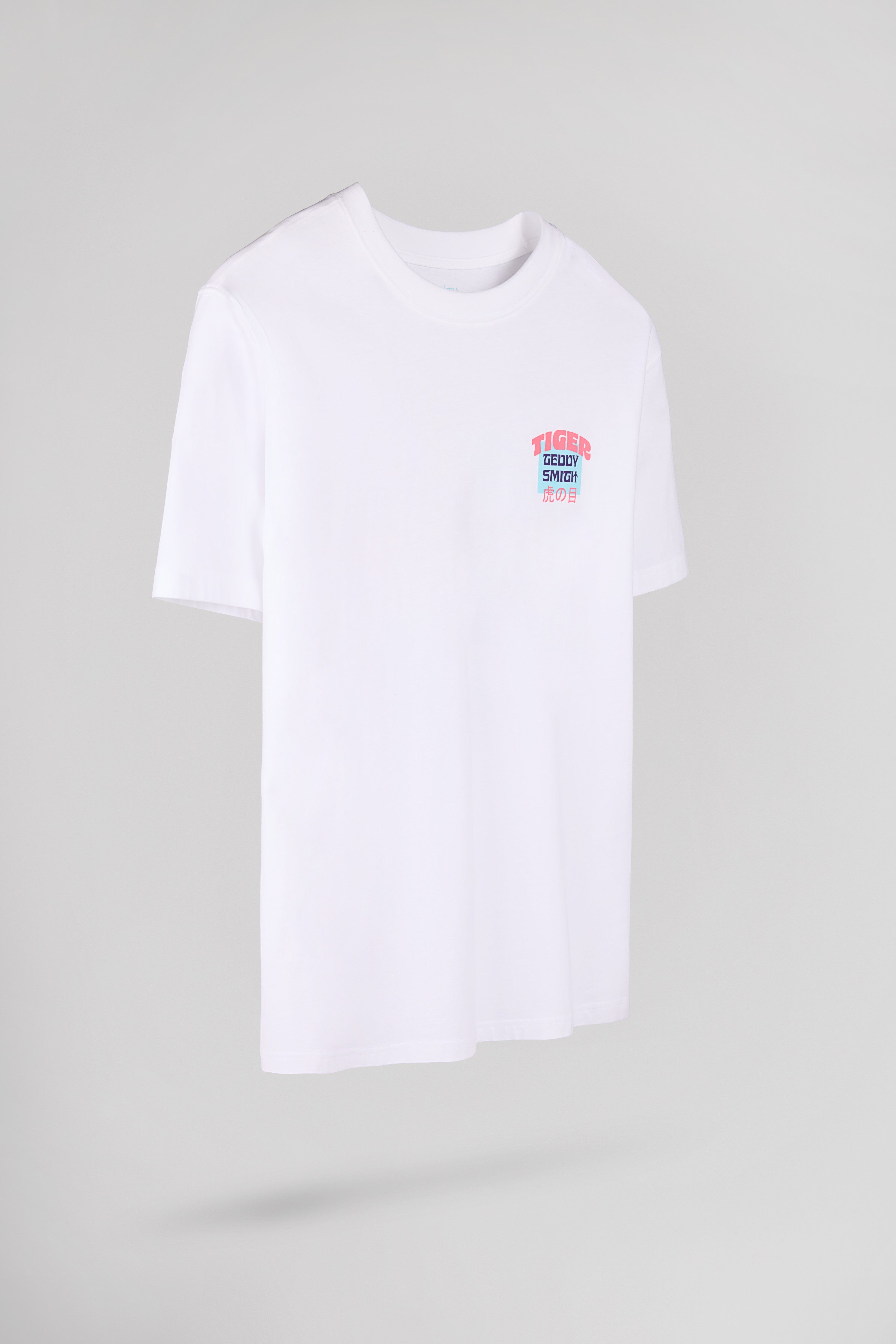 Teddy Smith T-Tiger MC t-shirt blanc tigre regular fit